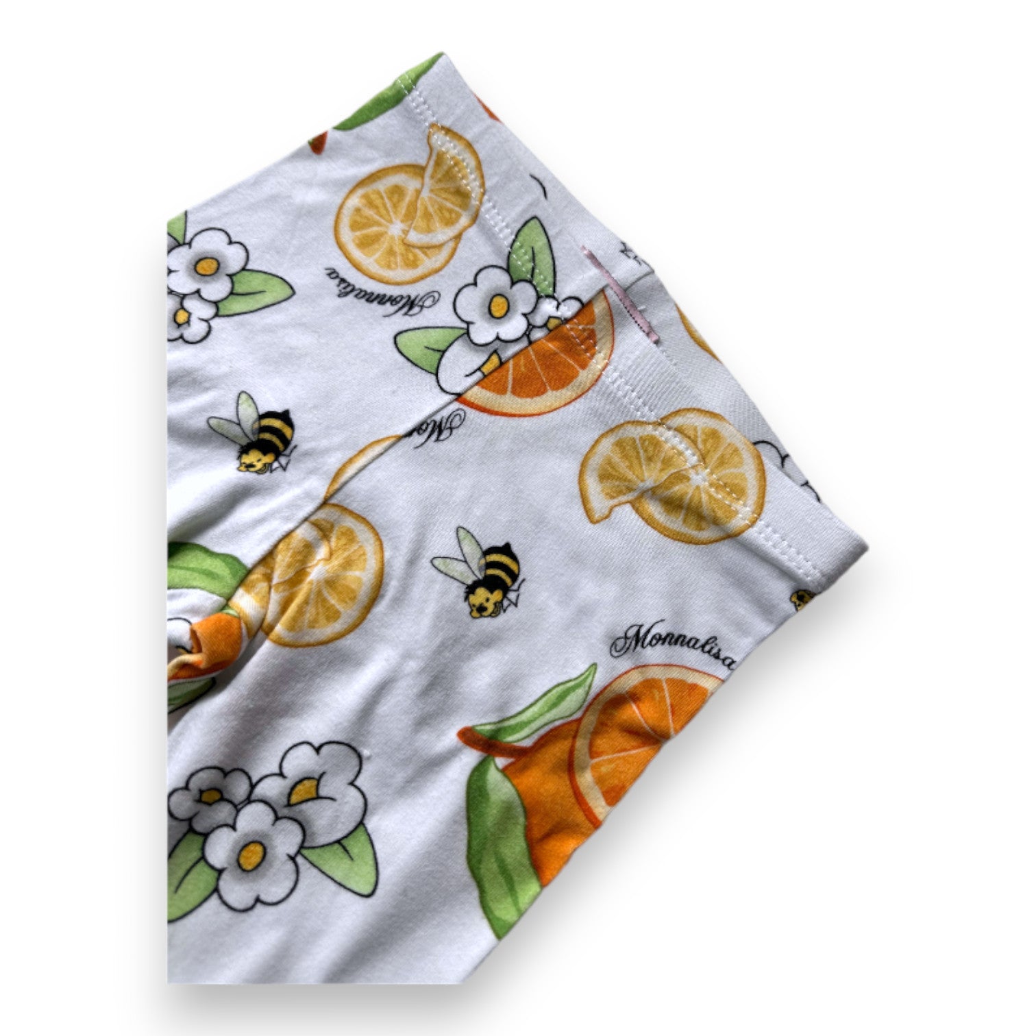 MONNALISA - White leggings with prints - 6 months