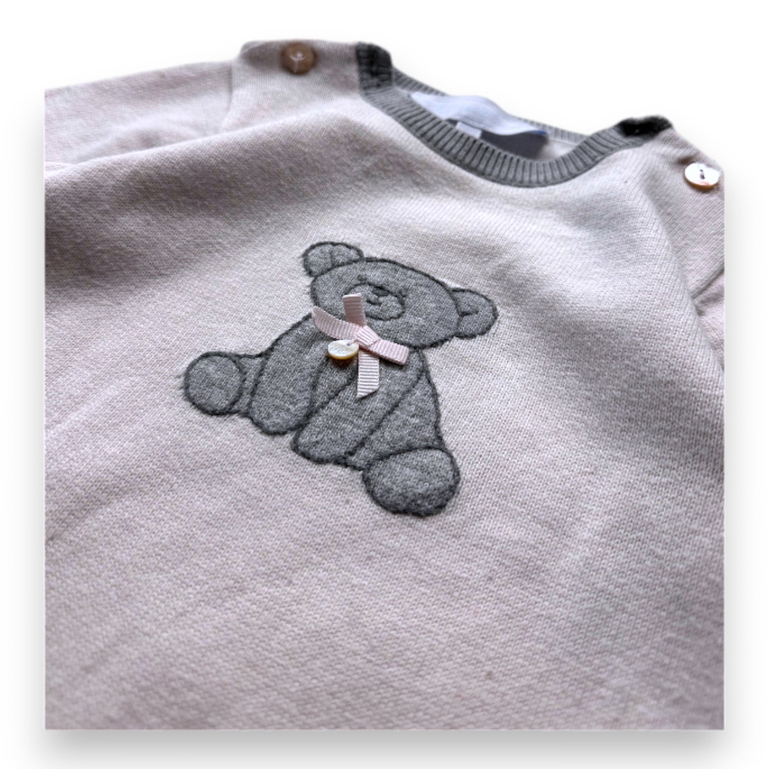 TARTINE & CHOCOLAT - Pyjama rose avec imprimé nounours gris - 12 mois