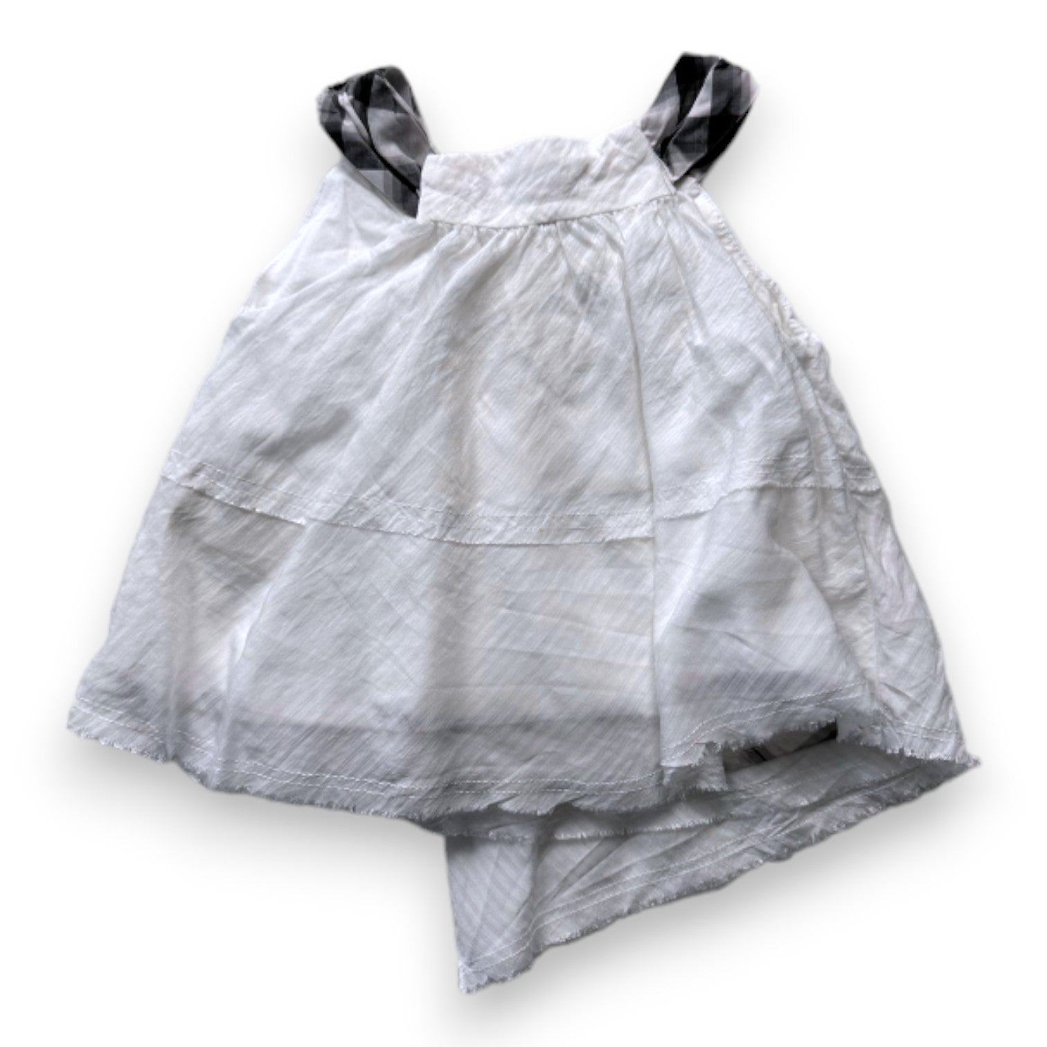BURBERRY - Asymmetrical white dress - 6 months