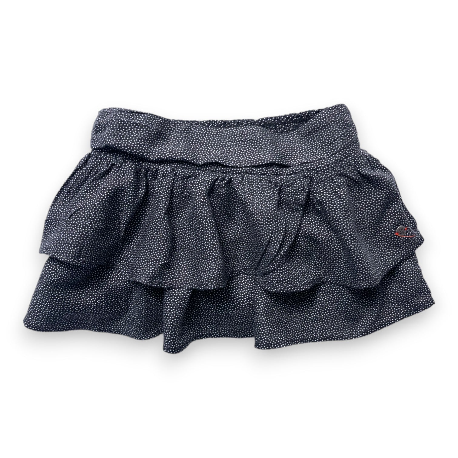 IKKS - Jupe courte noire points blancs à volants - 3 ans