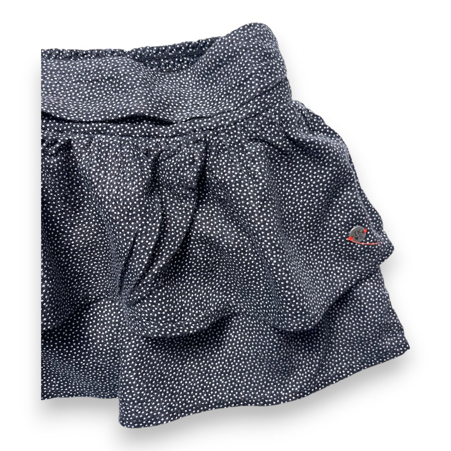 IKKS - Jupe courte noire points blancs à volants - 3 ans