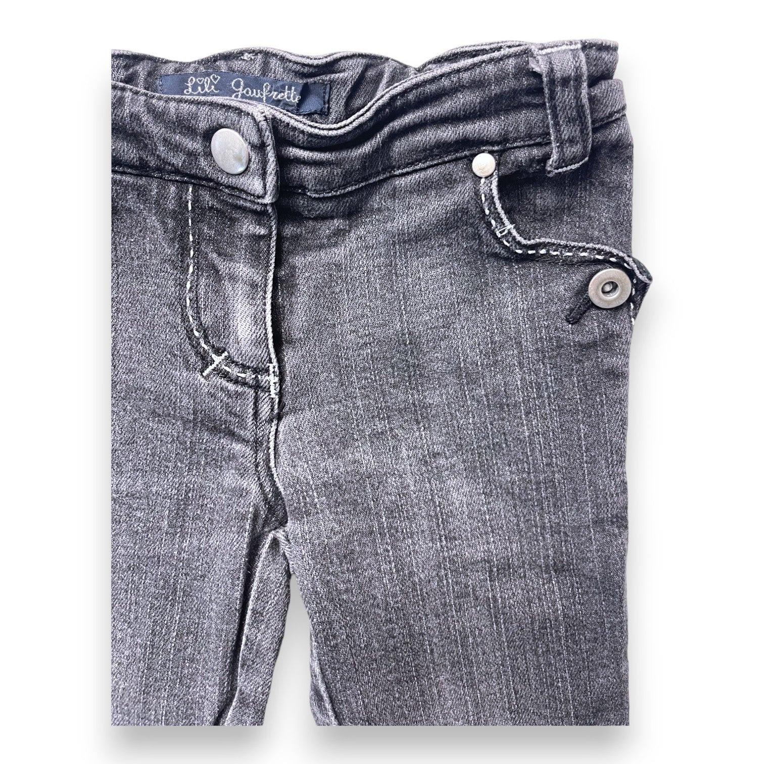 LILI GAUFRETTE - Graue Slim-Jeans - 2 Jahre