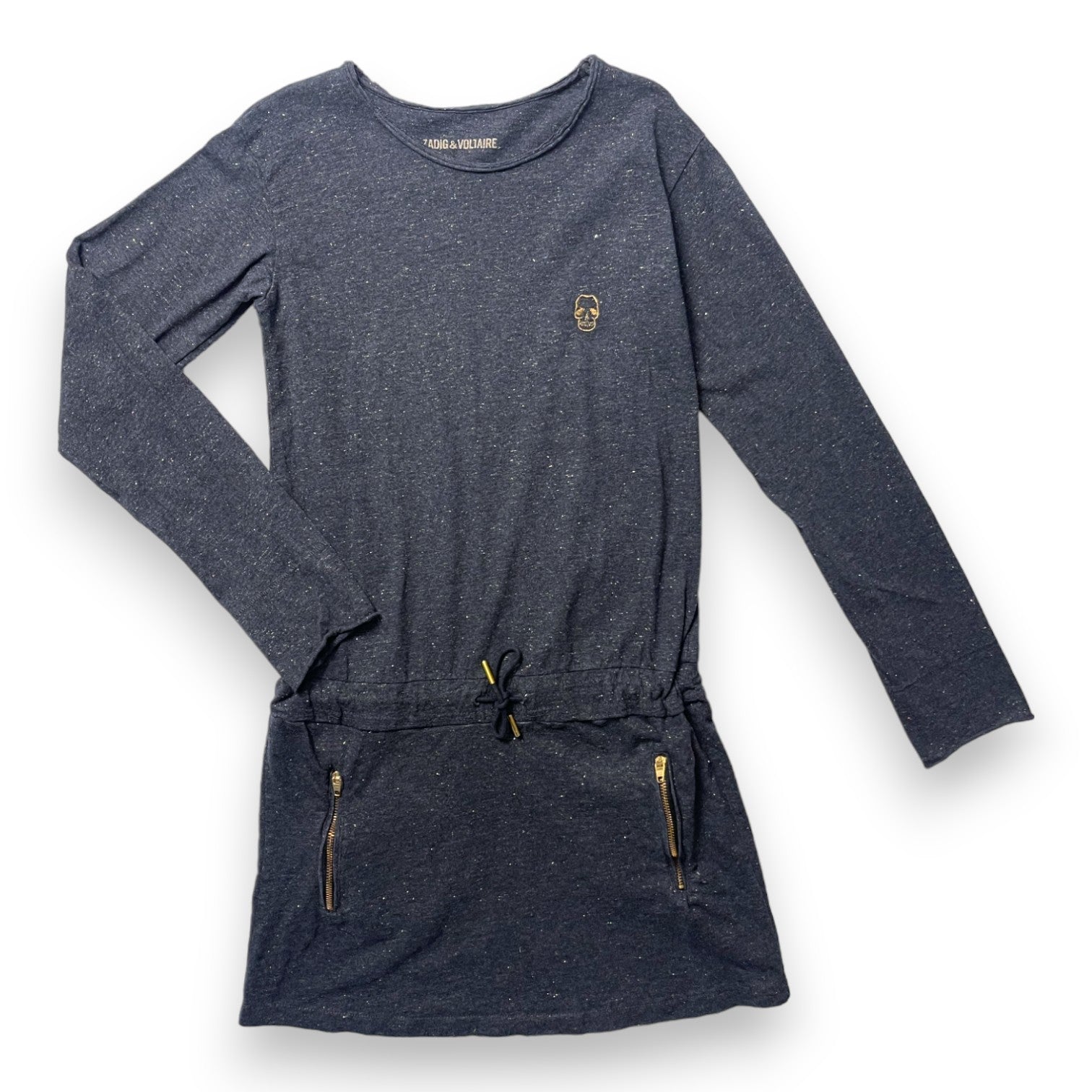 ZADIG & VOLTAIRE - Grey dress with gold thread - 12 years