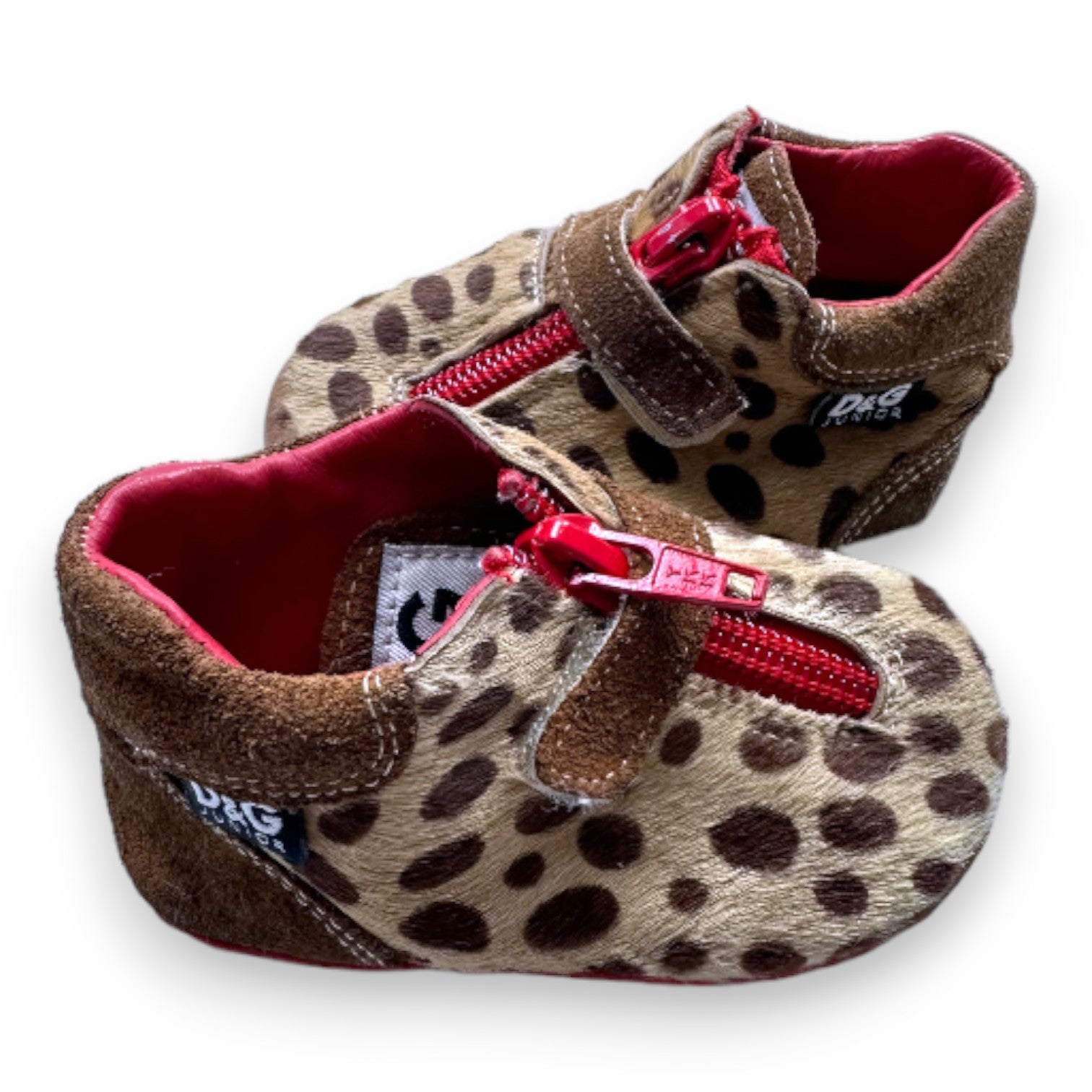 DOLCE & GABBANA - Chaussons marrons et rouges - 18