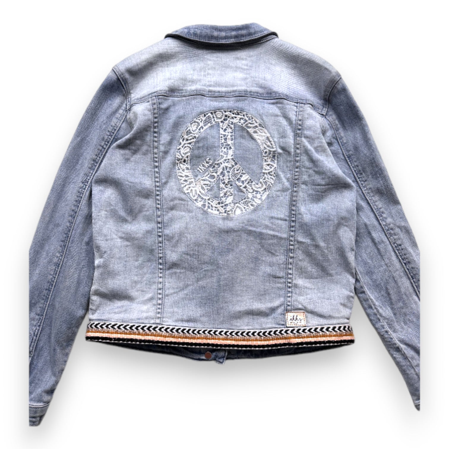 IKKS - Veste en jean bleue avec broderie dans le dos - 10 ans