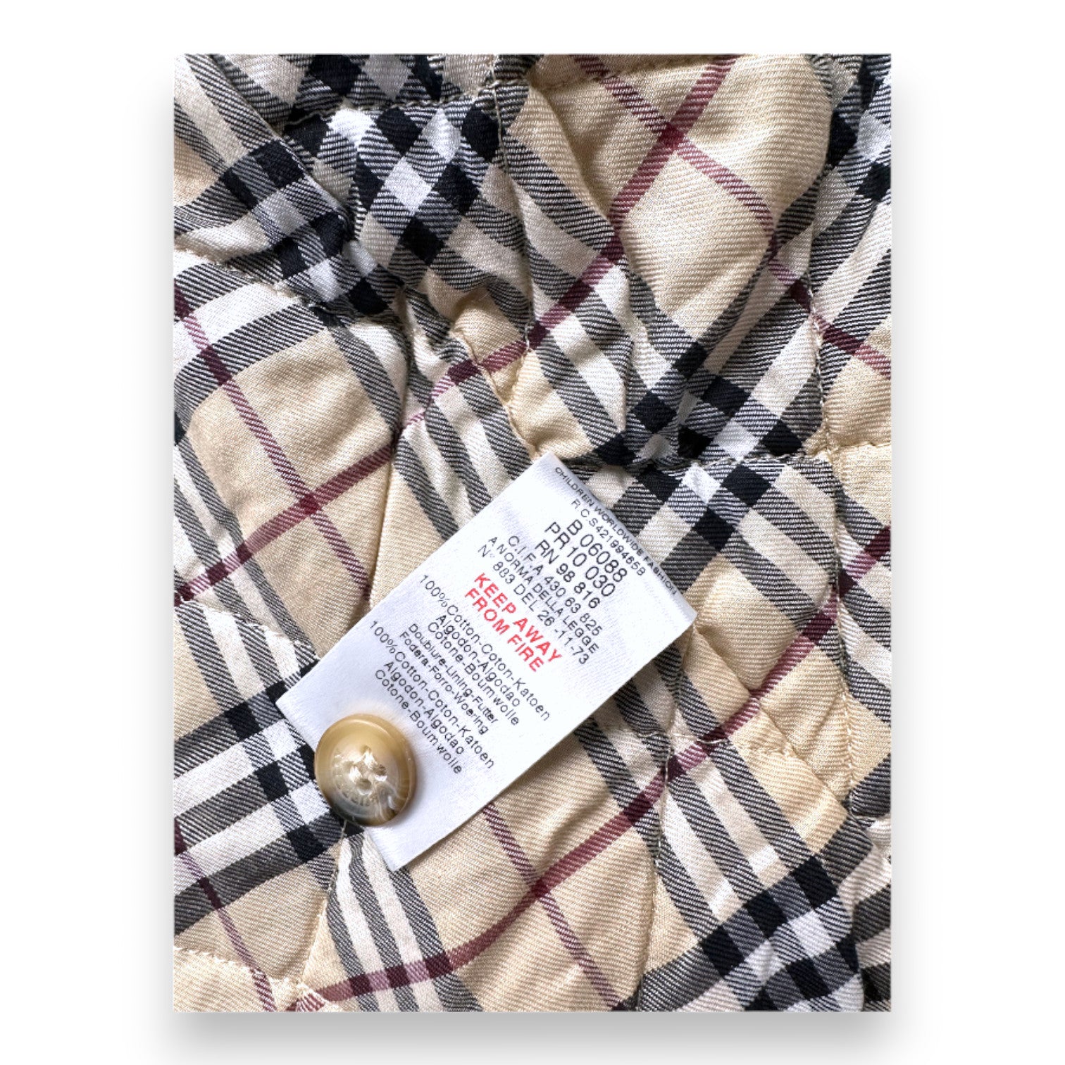 BURBERRY - Lange blaue Jeansjacke - 12 Monate