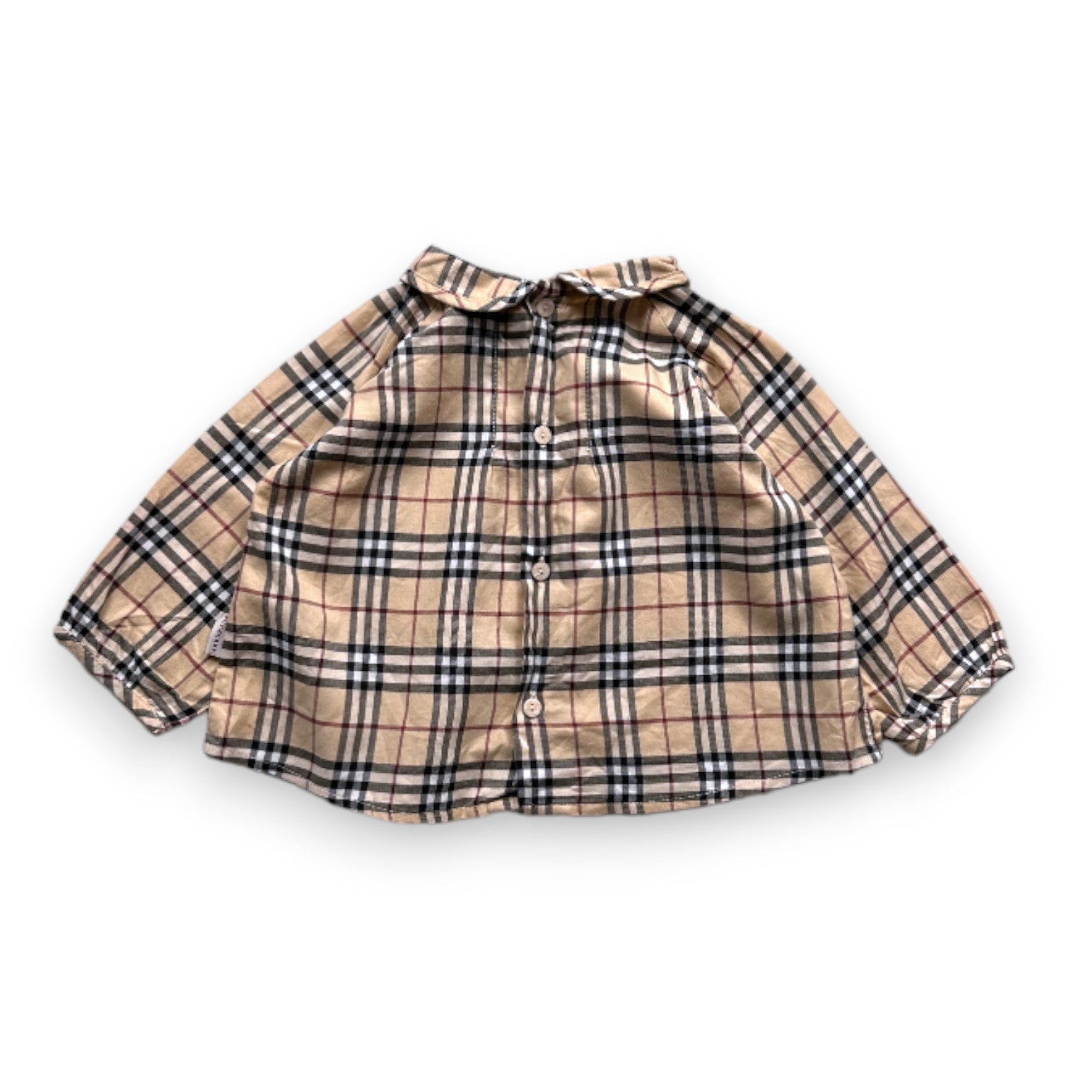 BURBERRY - Burberry check print blouse - 12 months