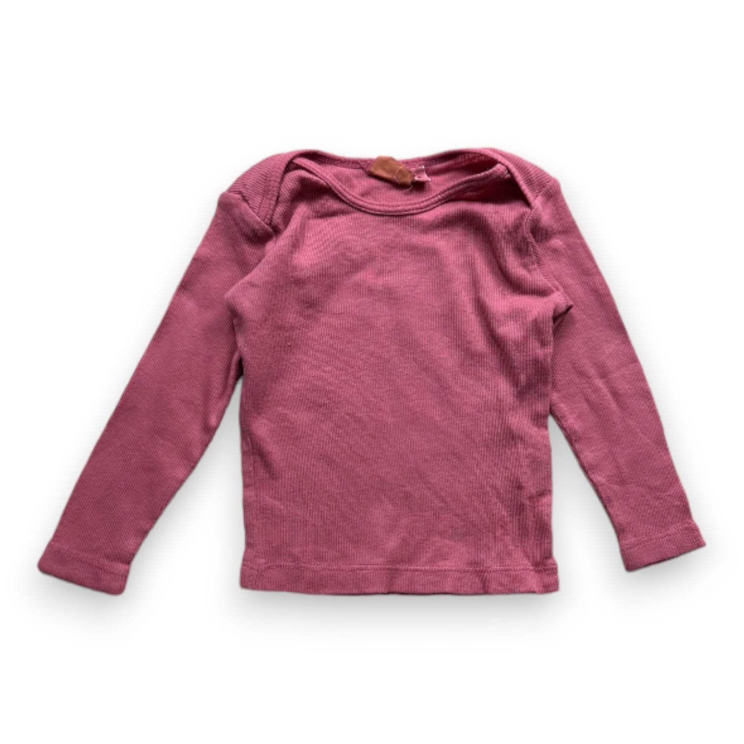 BONTON - Pink long-sleeved T-shirt - 6 months
