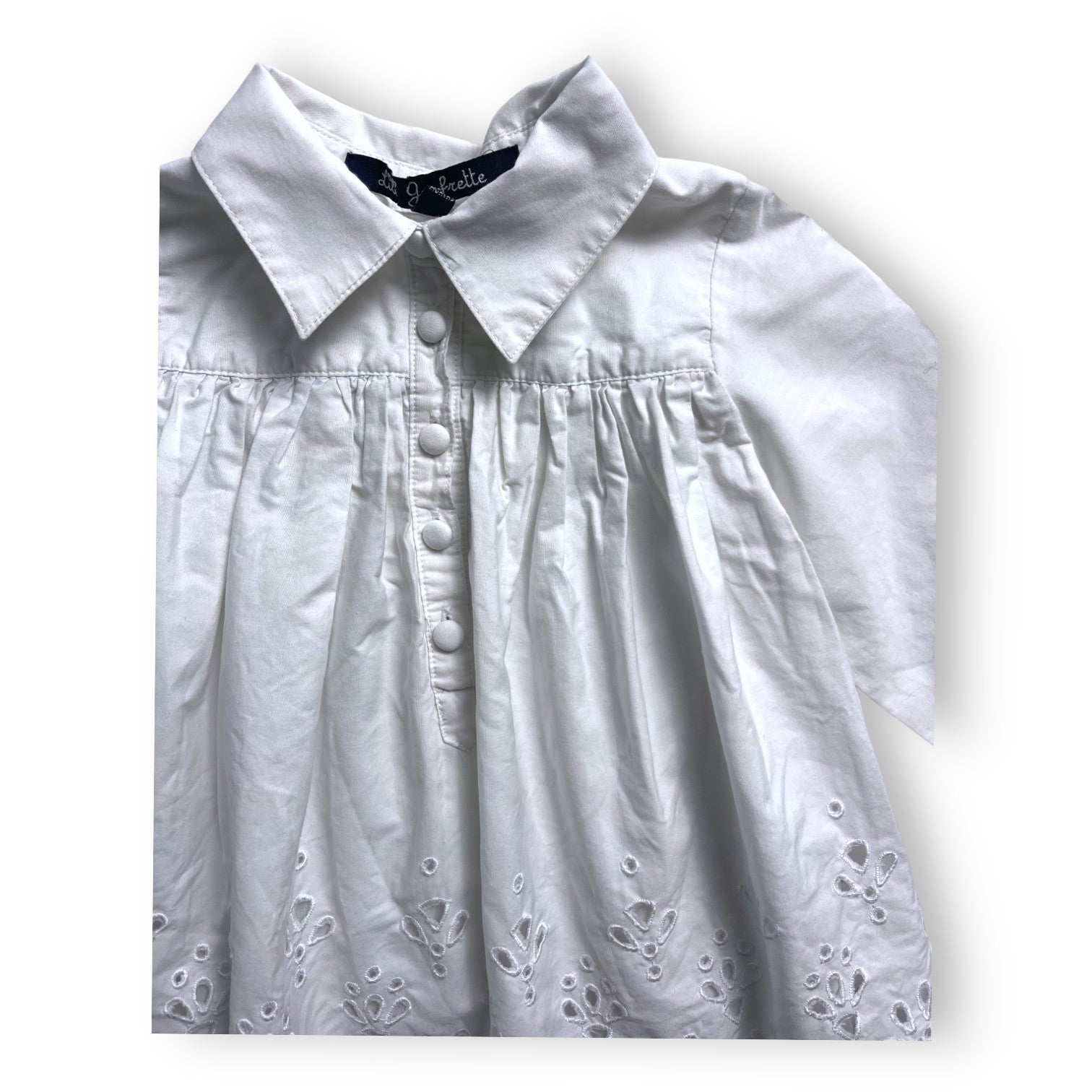 LILI GAUFRETTE - Weißes Kleid mit Spitzendetails - 2 Jahre