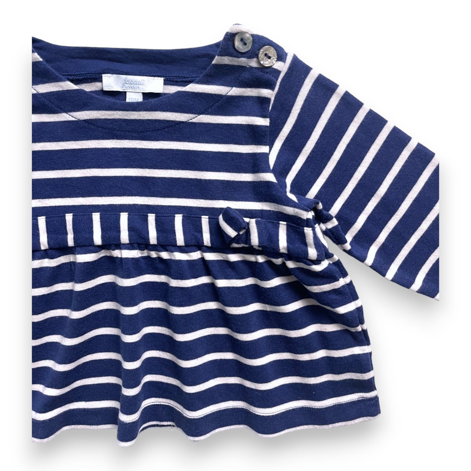 JACADI - Striped flared long-sleeved T-shirt - 18 months