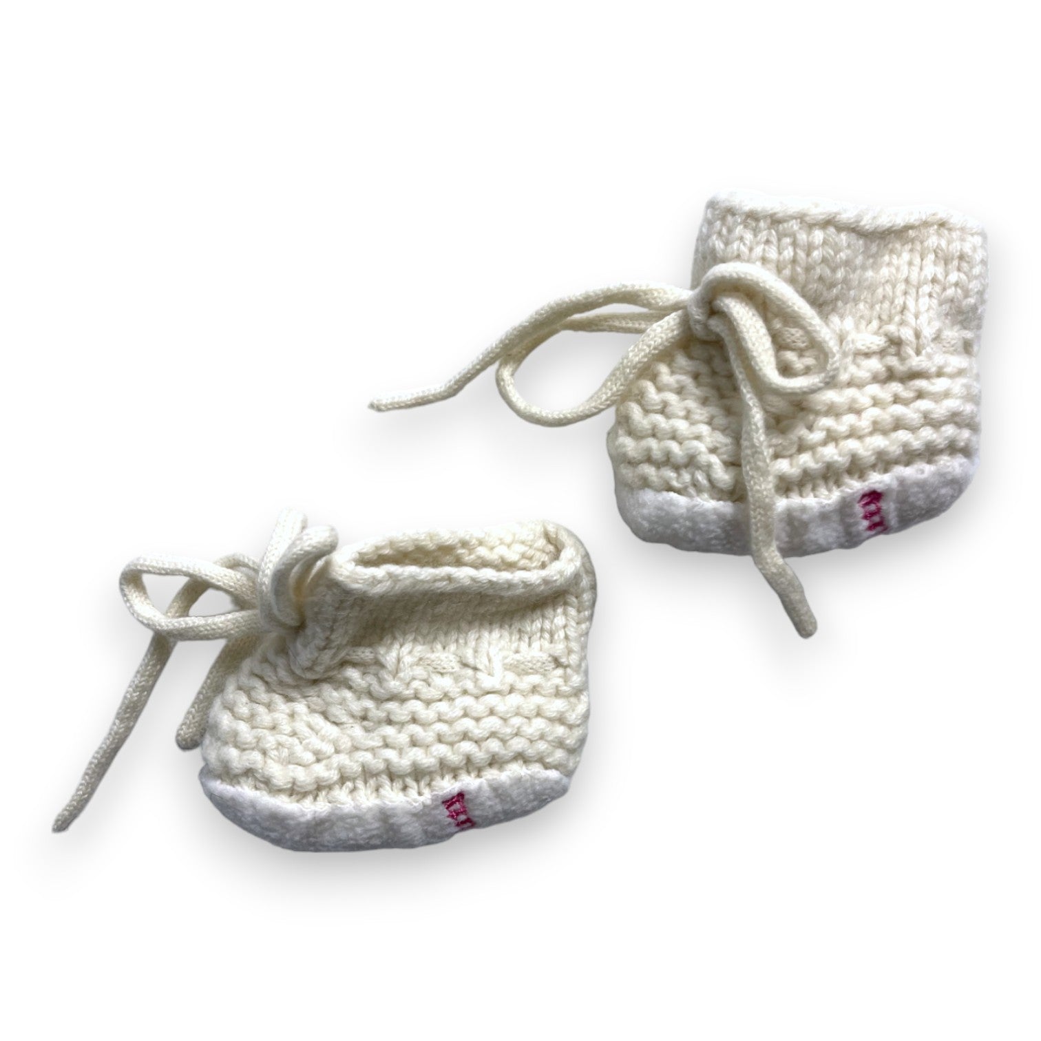 VICTORIA COUTURE - Chaussons écrus en cachemire Hello Kitty - Taille Naissance