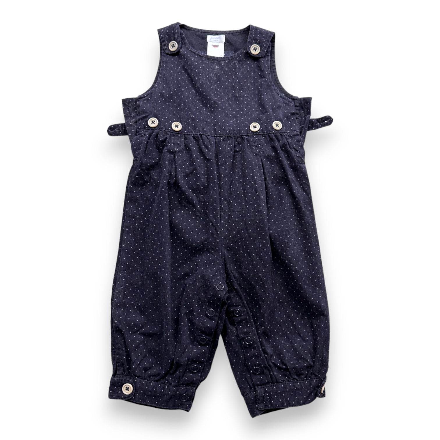 JACADI - Combinaison bleu marine à pois - 18 mois