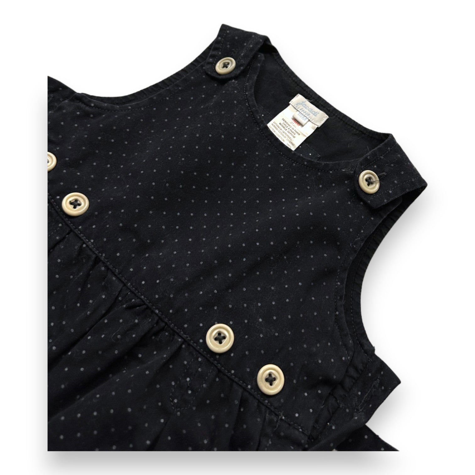 JACADI - Combinaison bleu marine à pois - 18 mois