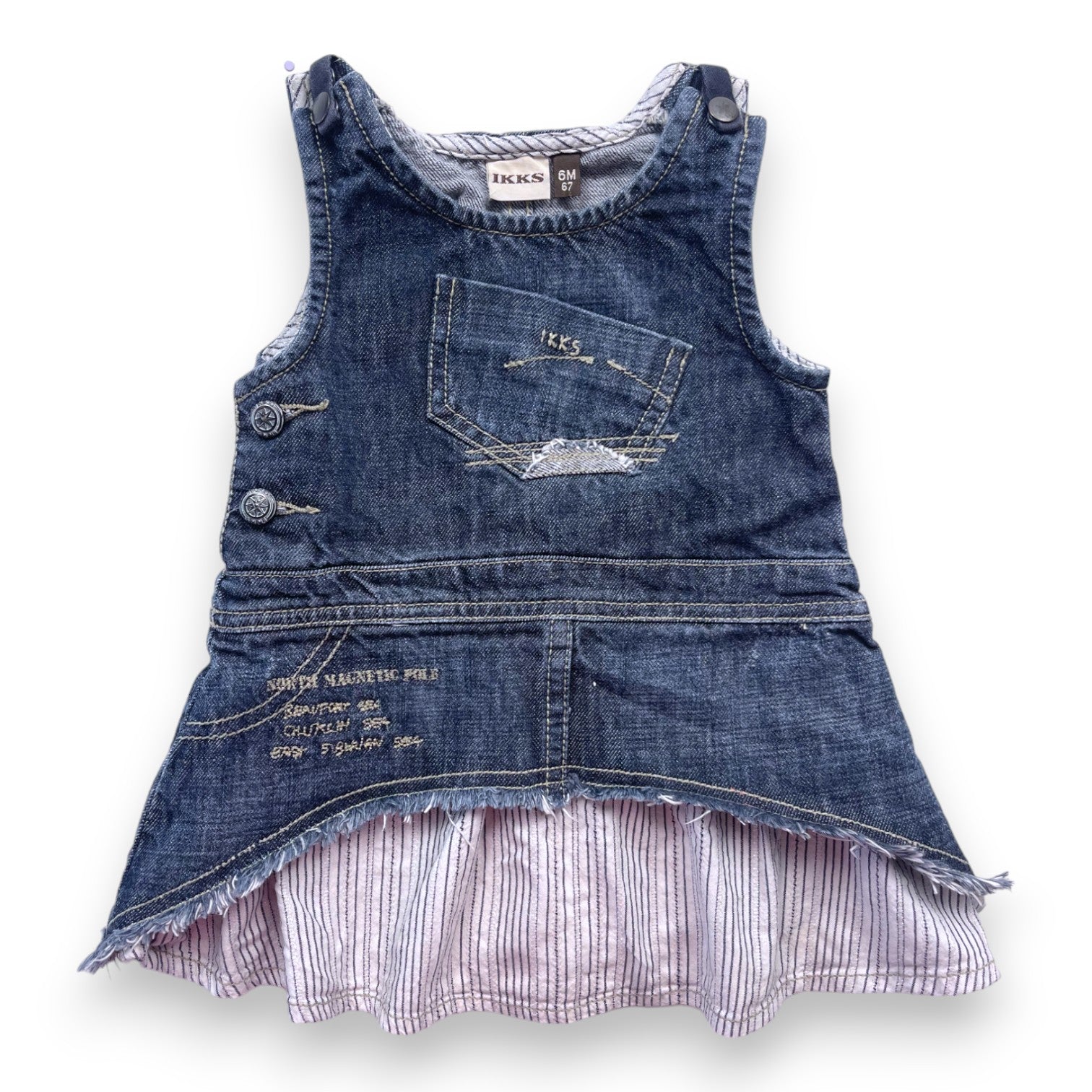 IKKS - Sleeveless denim dress - 6 months