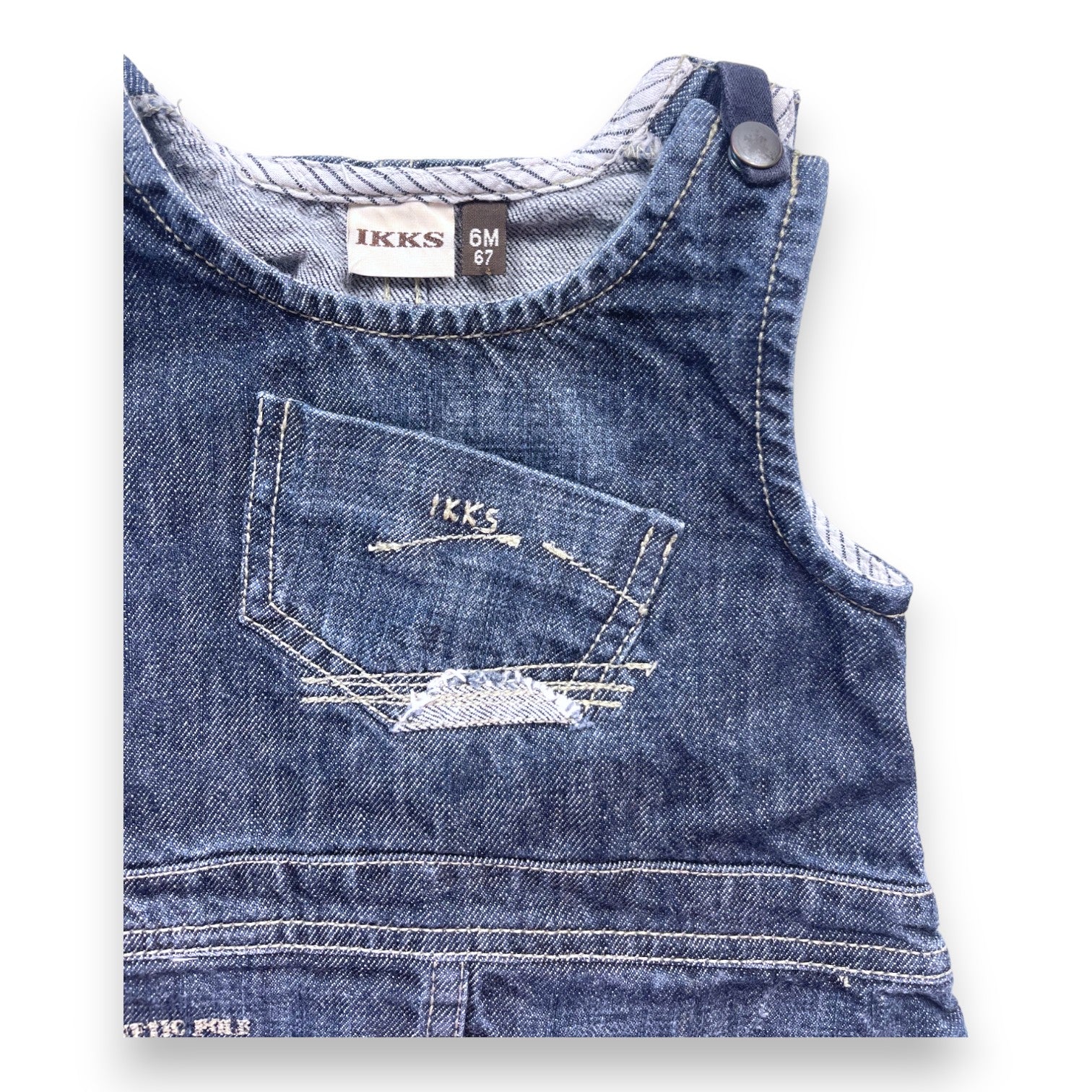 IKKS - Sleeveless denim dress - 6 months