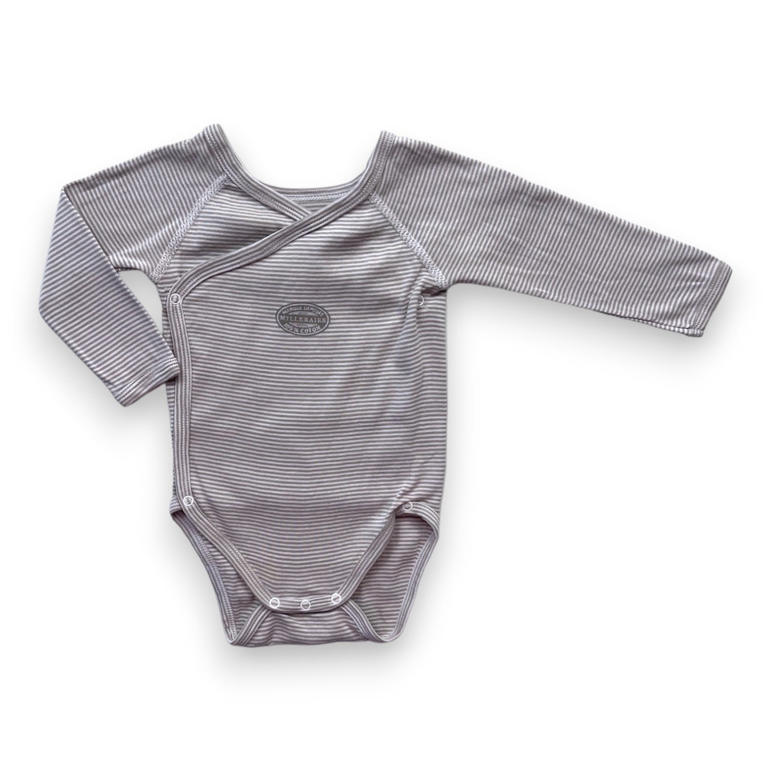 PETIT BATEAU - Gestreifter Body - 6 Monate