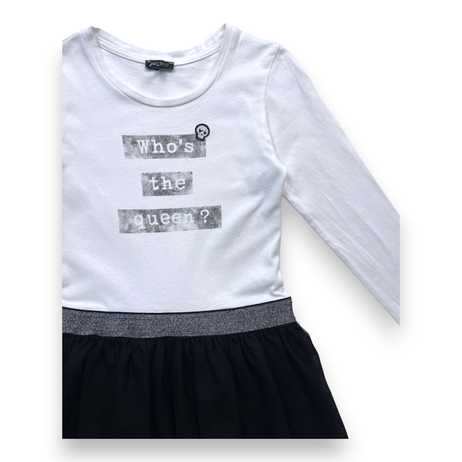 IKKS - „Who’s the Queen“-Kleid mit schwarzem Tüllrock – 6 Jahre