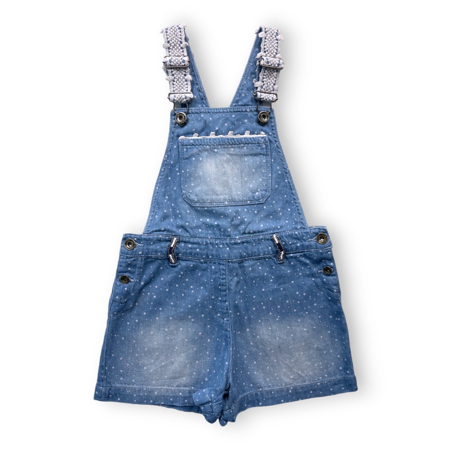 IKKS - Latzhose aus Denim und Spitze - 8 Jahre