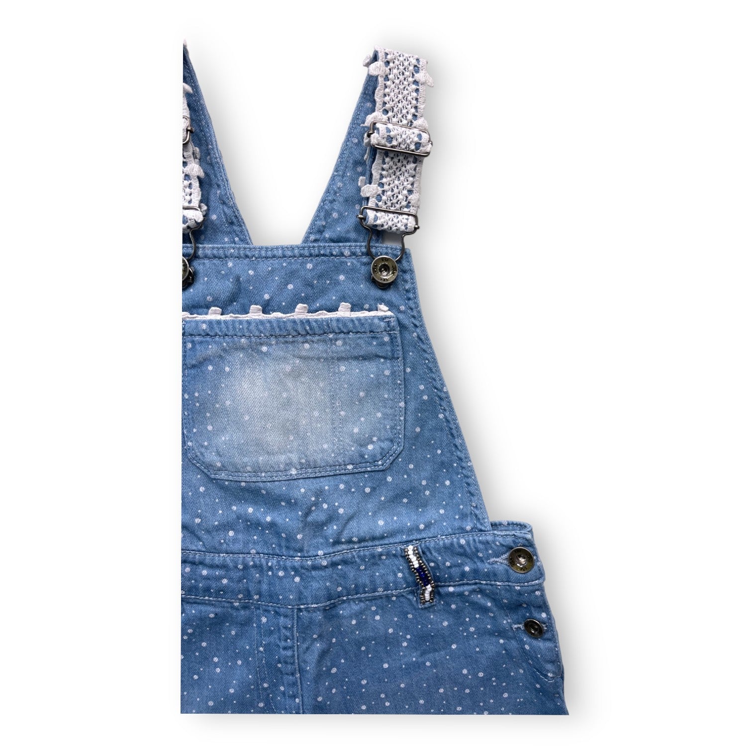 IKKS - Latzhose aus Denim und Spitze - 8 Jahre