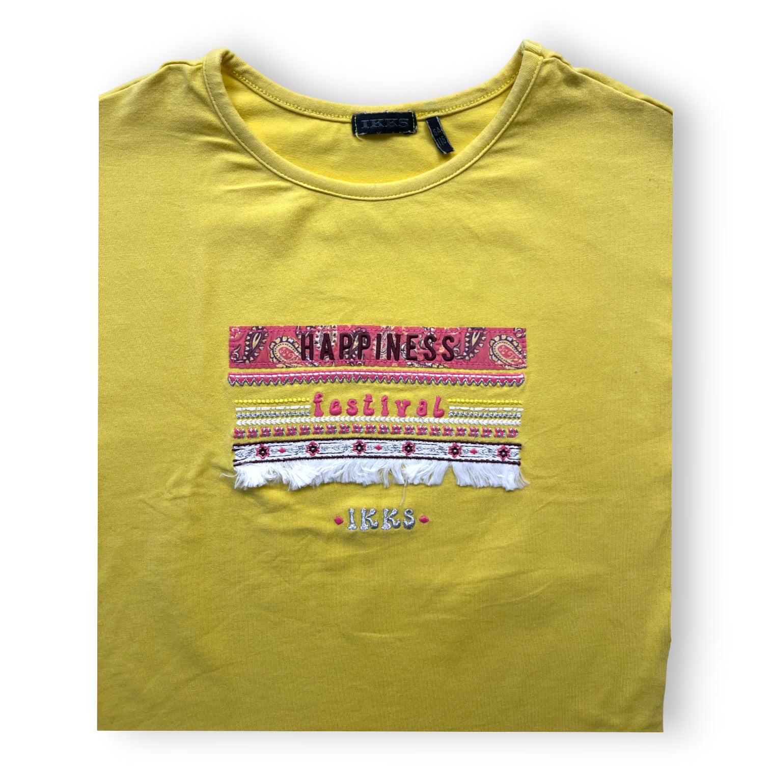 IKKS - Gelbes gemustertes T-Shirt - 6 Jahre