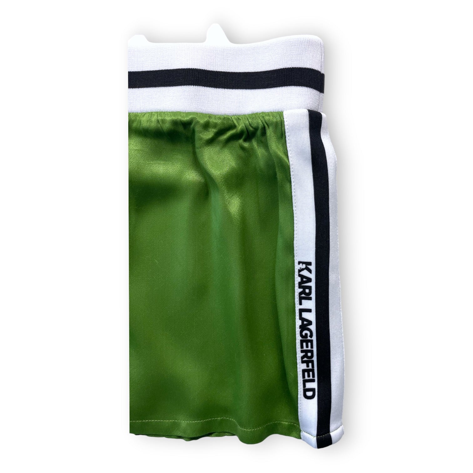 KARL LAGERFELD – Set aus weißem T-Shirt und grünem Rock – 6 Jahre