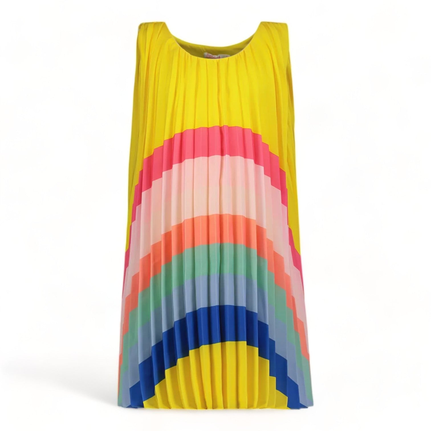 BILLIEBLUSH – Regenbogengelbes Plisseekleid – Alter 6