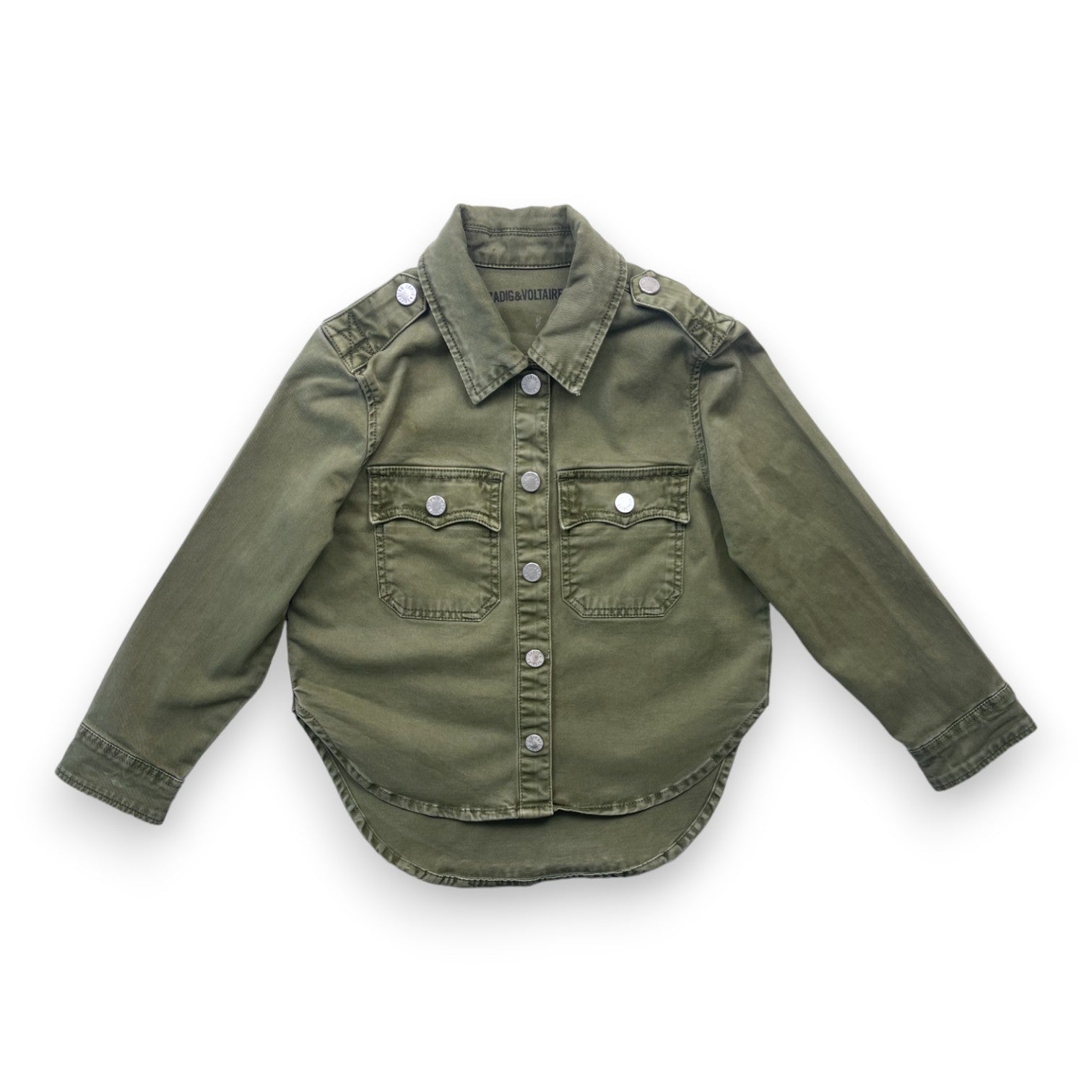 ZADIG & VOLTAIRE - Khaki-Hemd mit „Love“-Stickerei auf der Rückseite - 5 Jahre