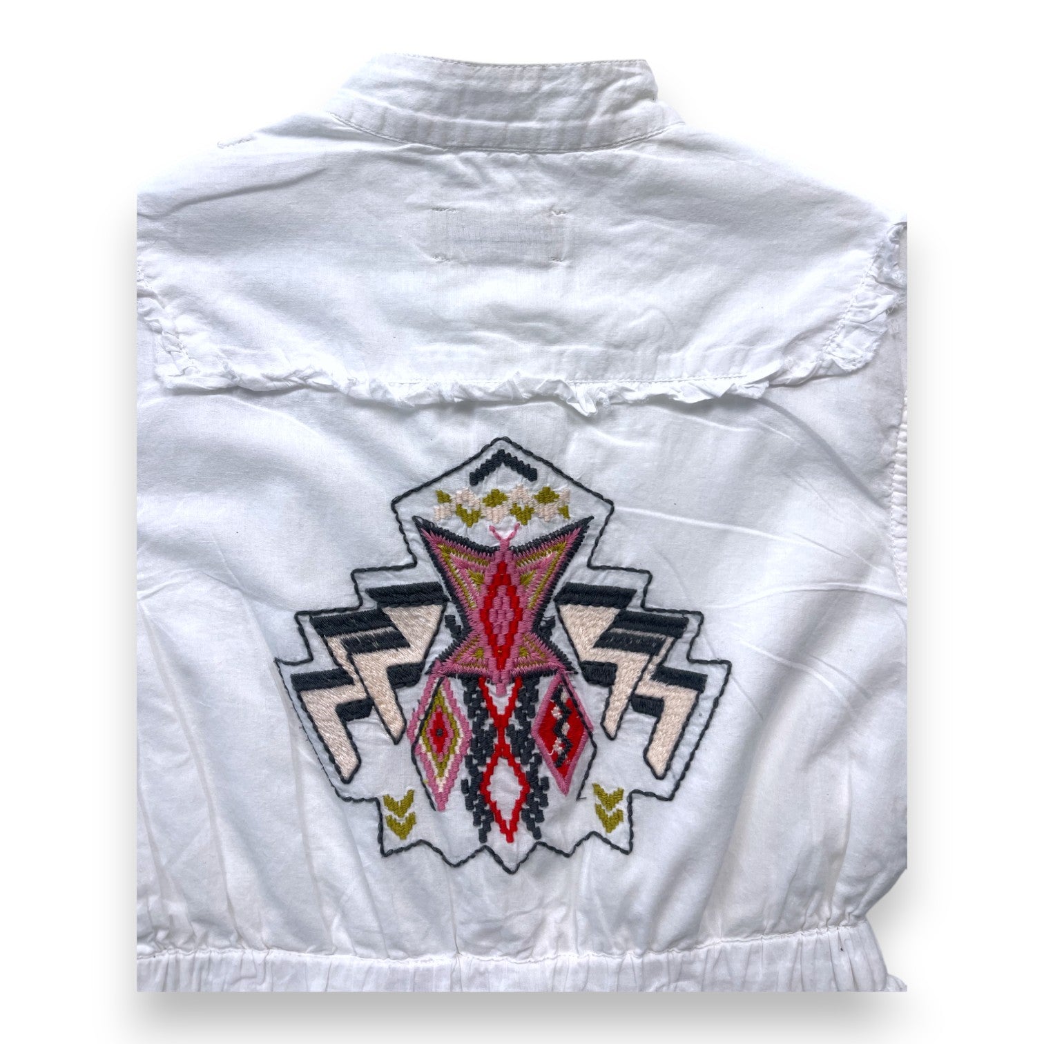 ZADIG & VOLTAIRE - White flared dress with embroidery - 5 years