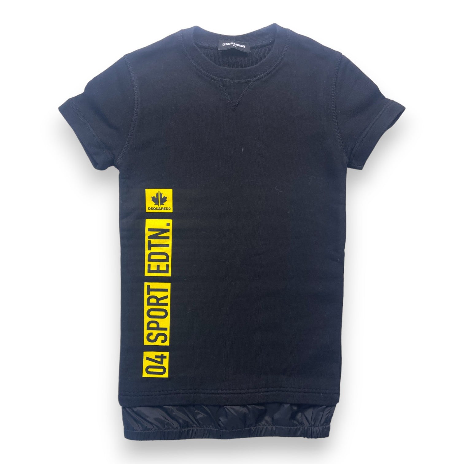 DSQUARED - Schwarzes Sweatshirtkleid mit kurzen Ärmeln - 6 Jahre