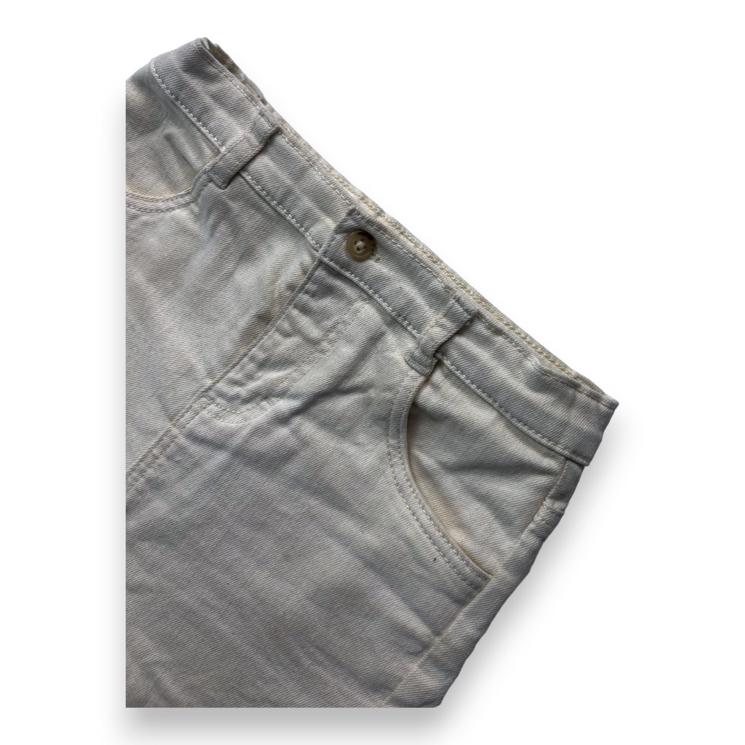 PETIT BATEAU - Beige Jeansshorts - 3 Jahre