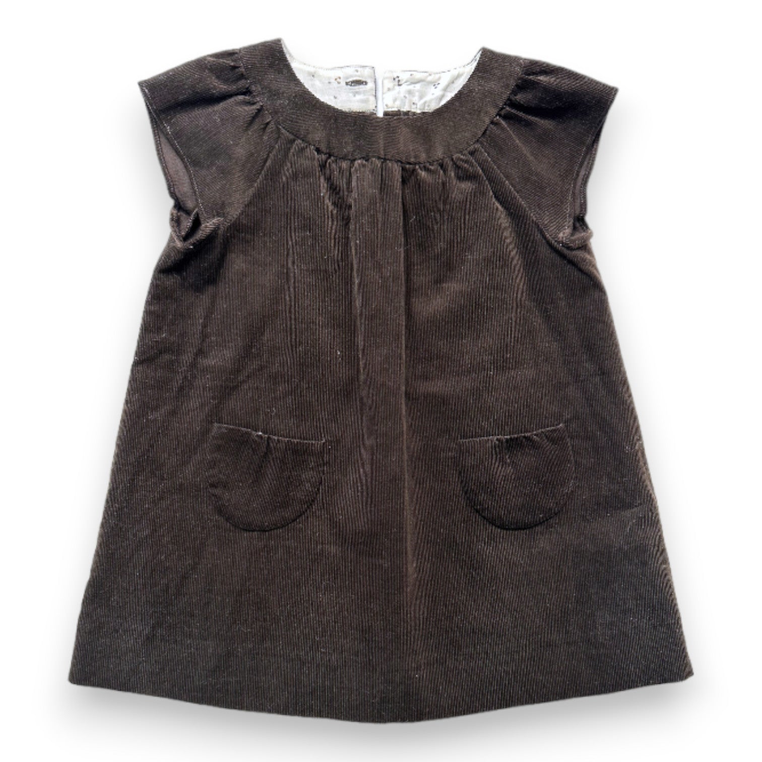 BONPOINT - Brown velvet dress (new) - 18 months