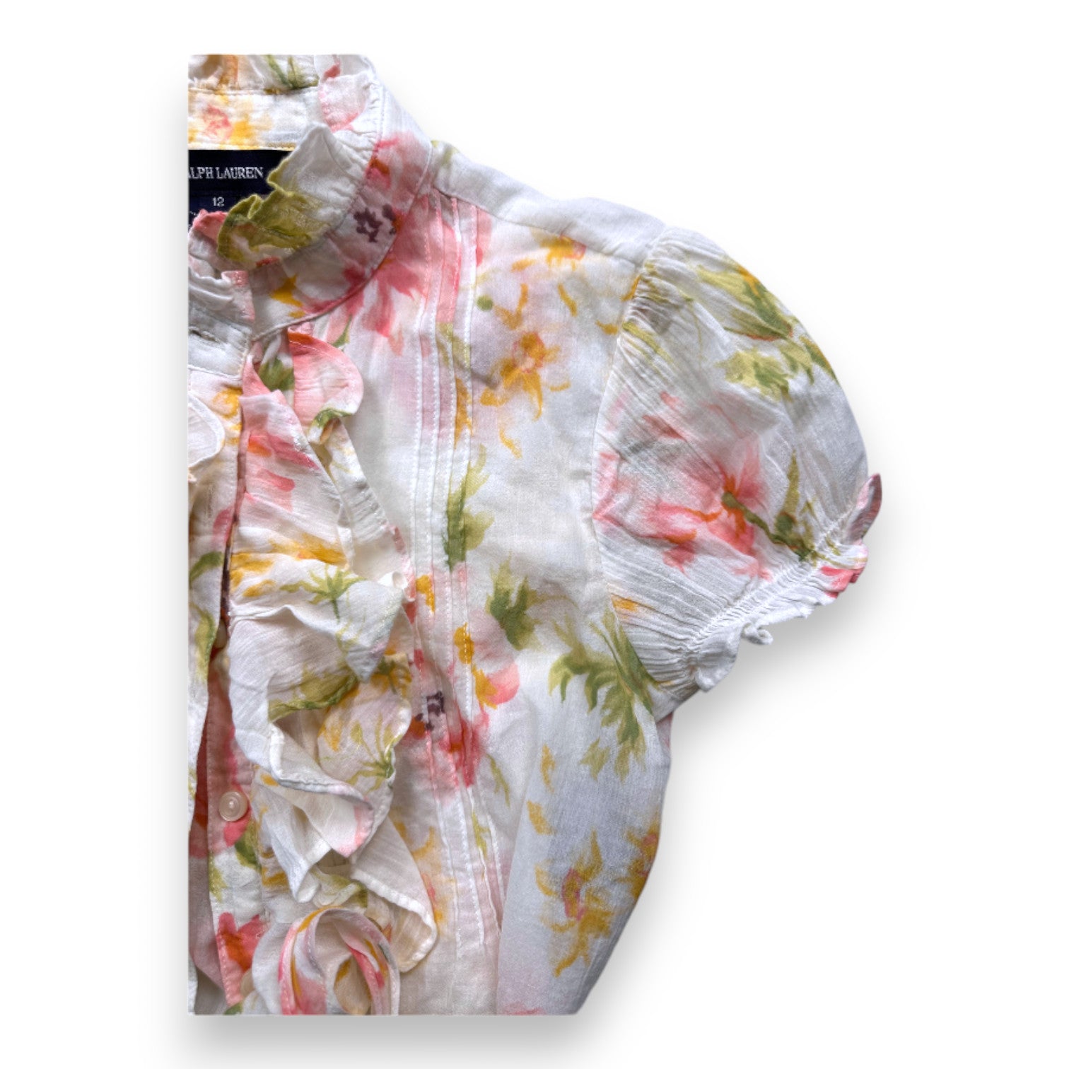 RALPH LAUREN - Weiße Bluse mit Blumenmuster - 12 Jahre