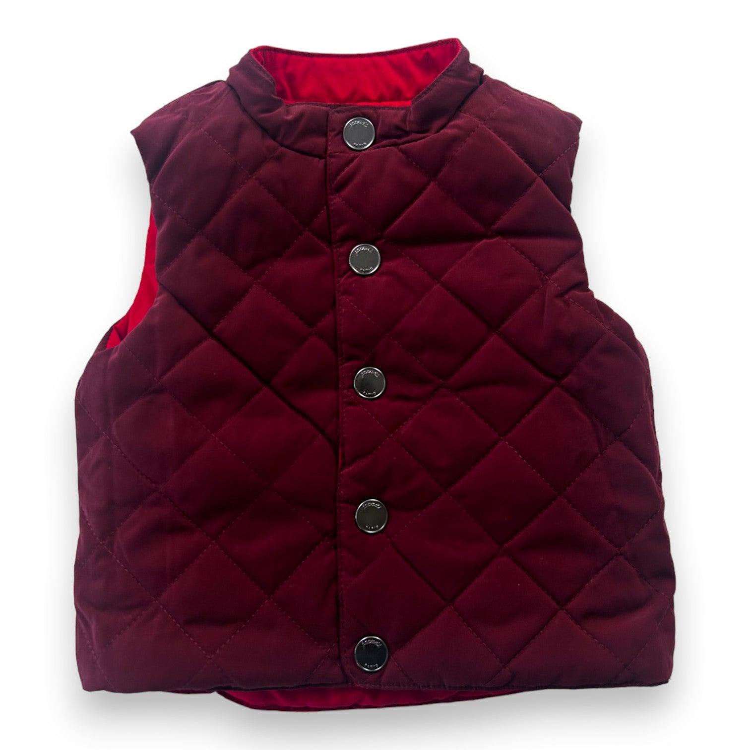 JACADI - Reversible red and burgundy down jacket - 6 months