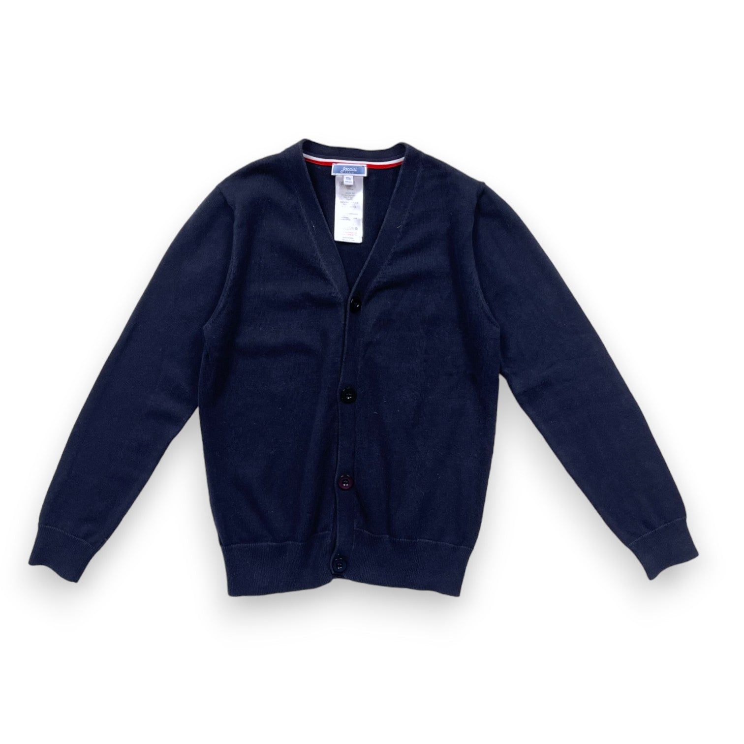 JACADI - Cardigan bleu marine col V - 10 ans