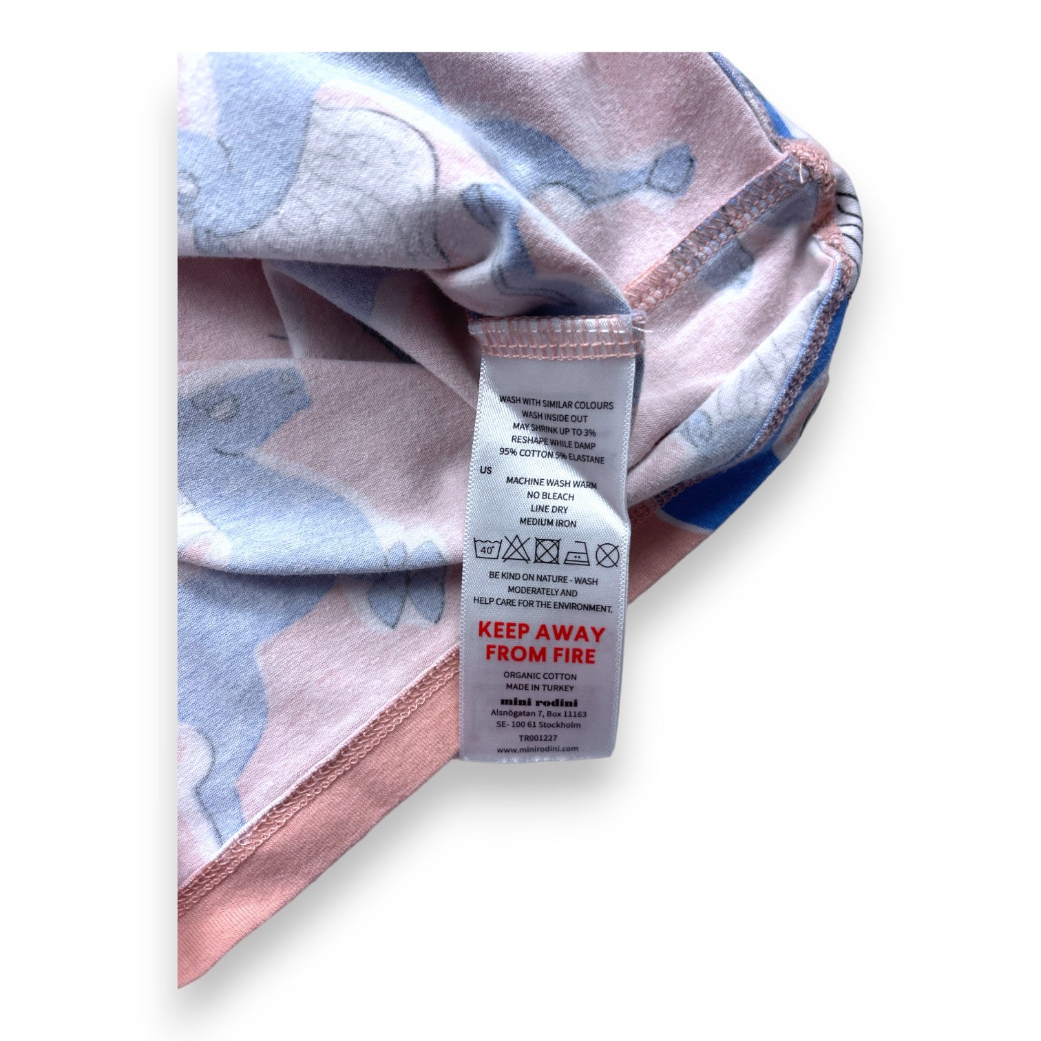 MINI RODINI - T shirt manches longues rose à motifs licornes bleues - 8/9 ans