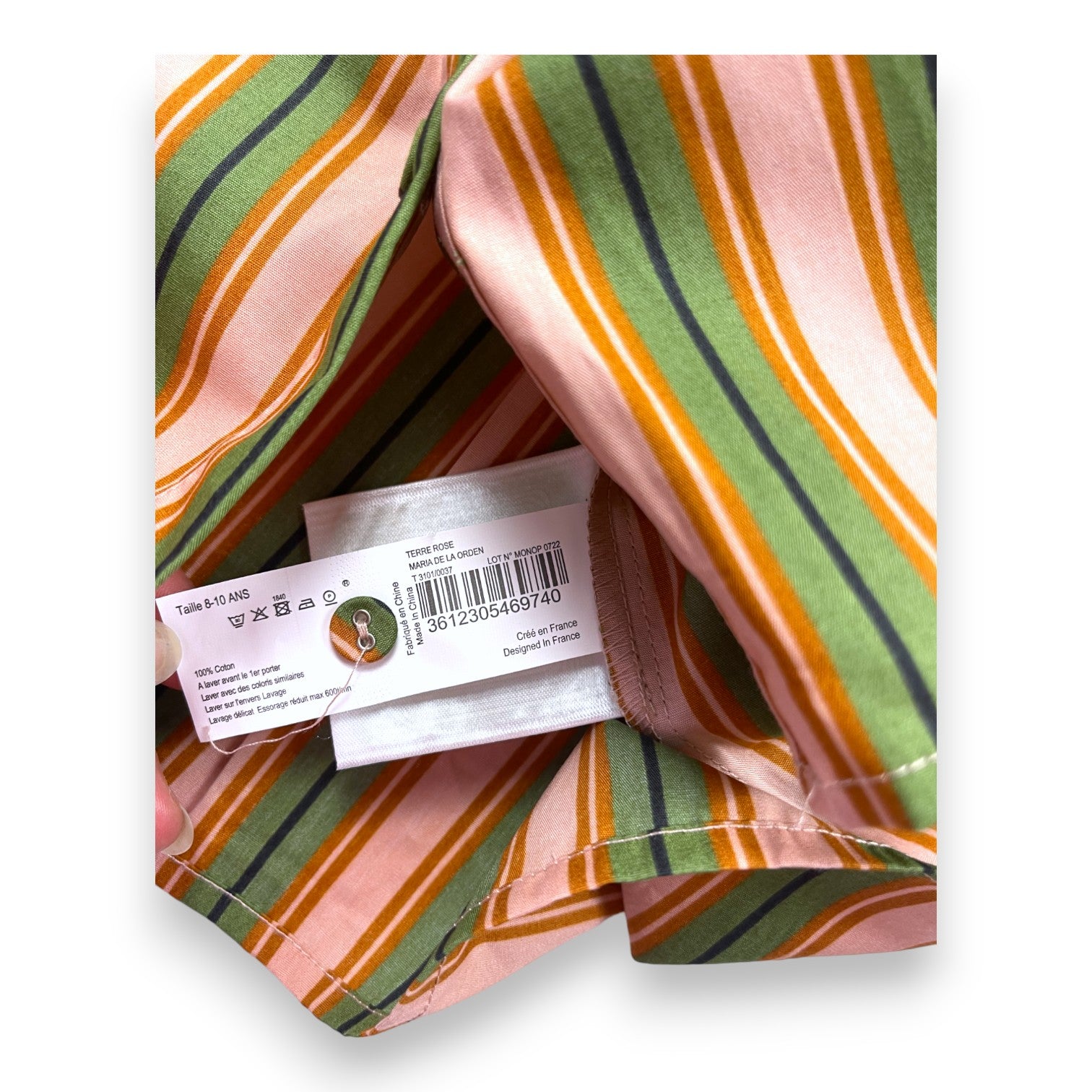 MARIADELAORDEN X MONOPRIX - Chemise multicolore à rayures - 8/10 ans