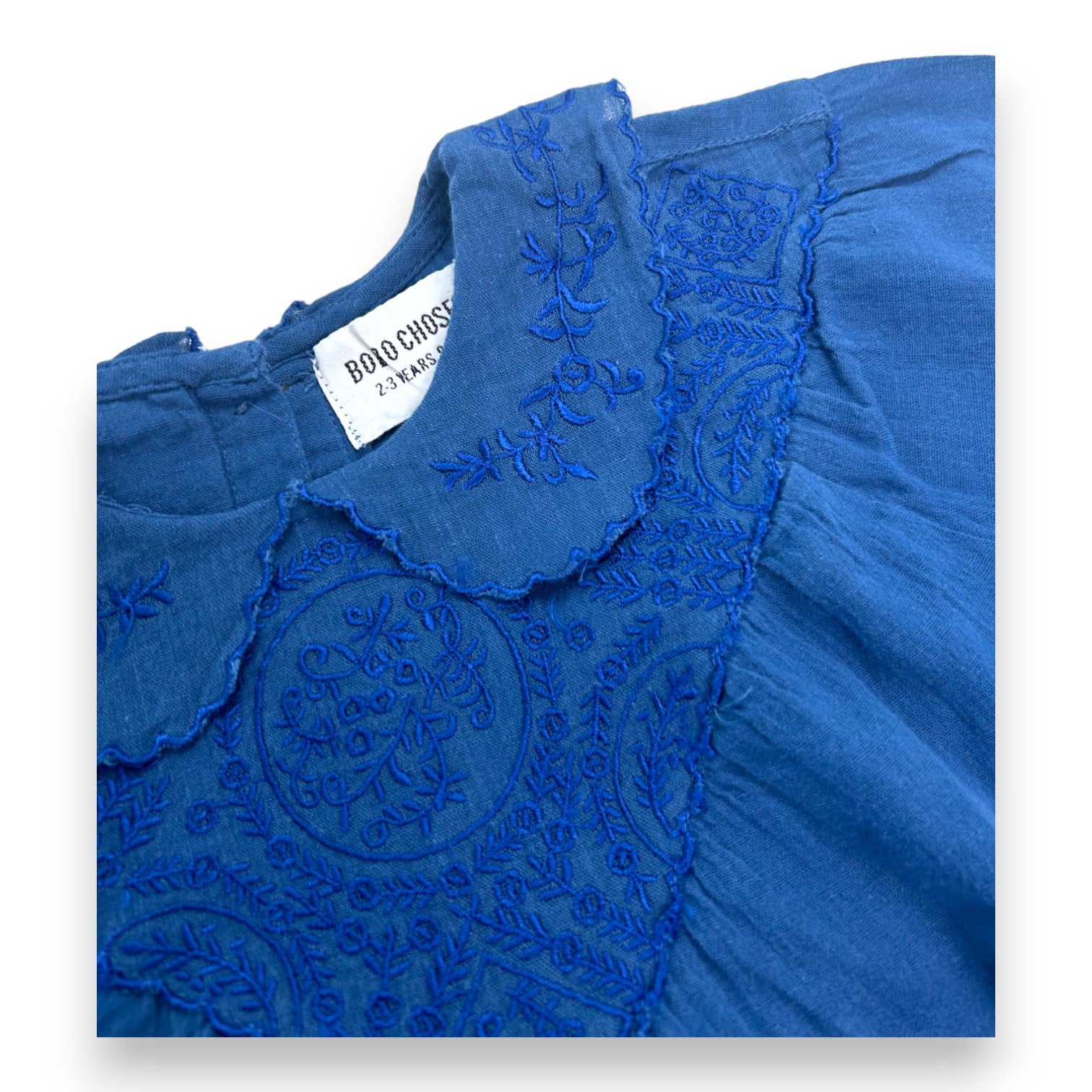 BOBO CHOSES - Blue blouse with details on the collar - 2 years