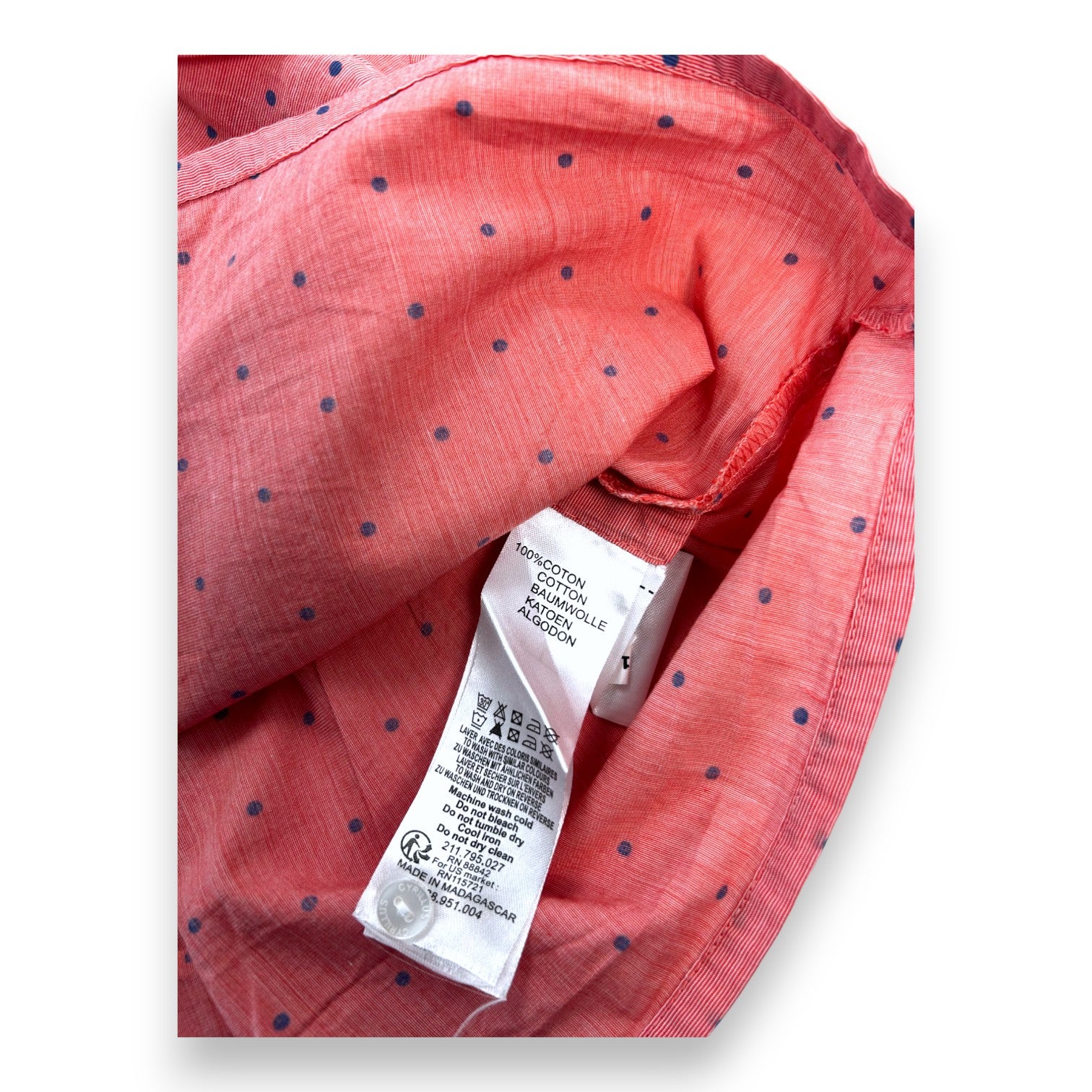 CYRILLUS - Rosa Bluse mit kleinen Punkten - 4 Jahre