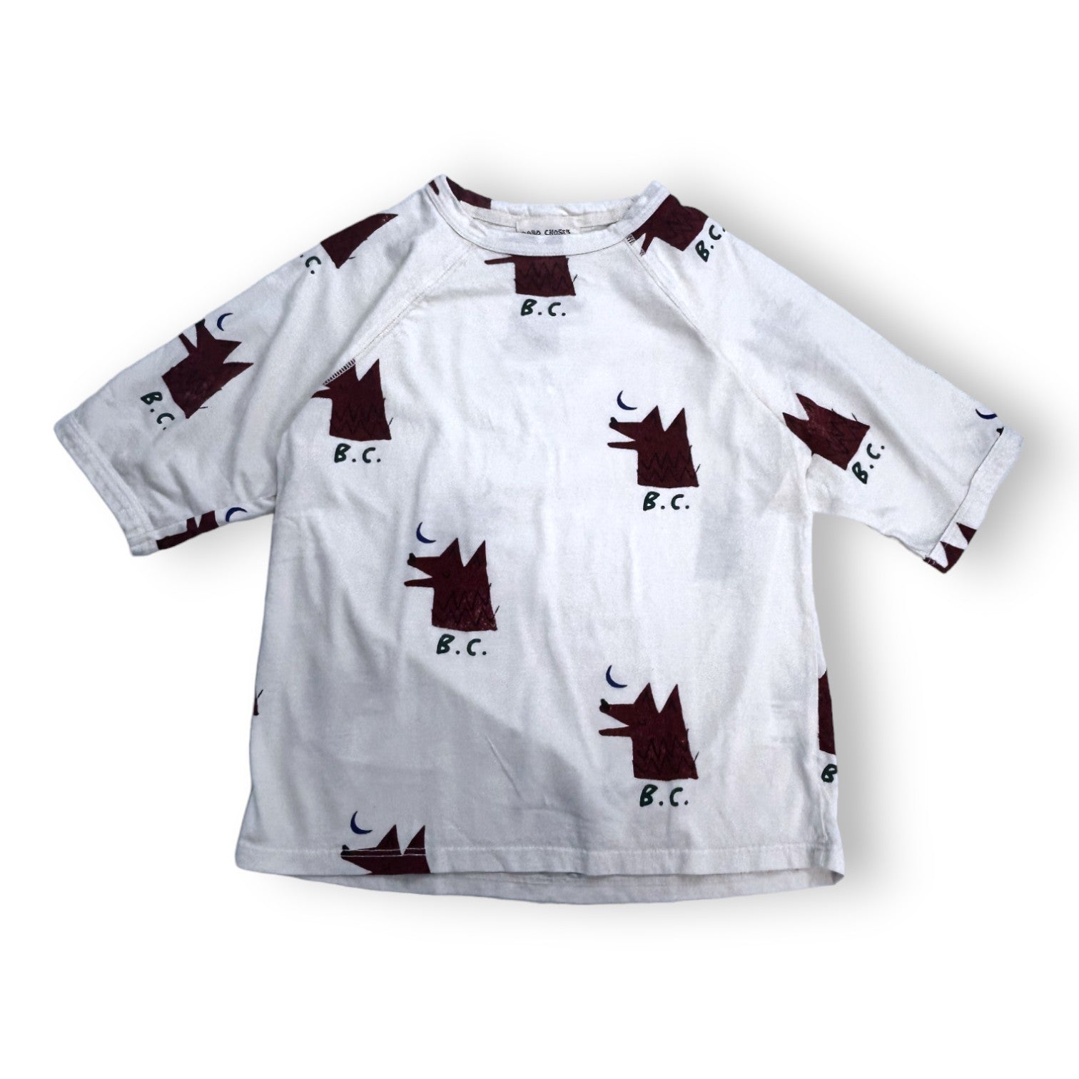 BOBO CHOSES & SMALLABLE - T-shirt blanc imprimé loups - 6 ans