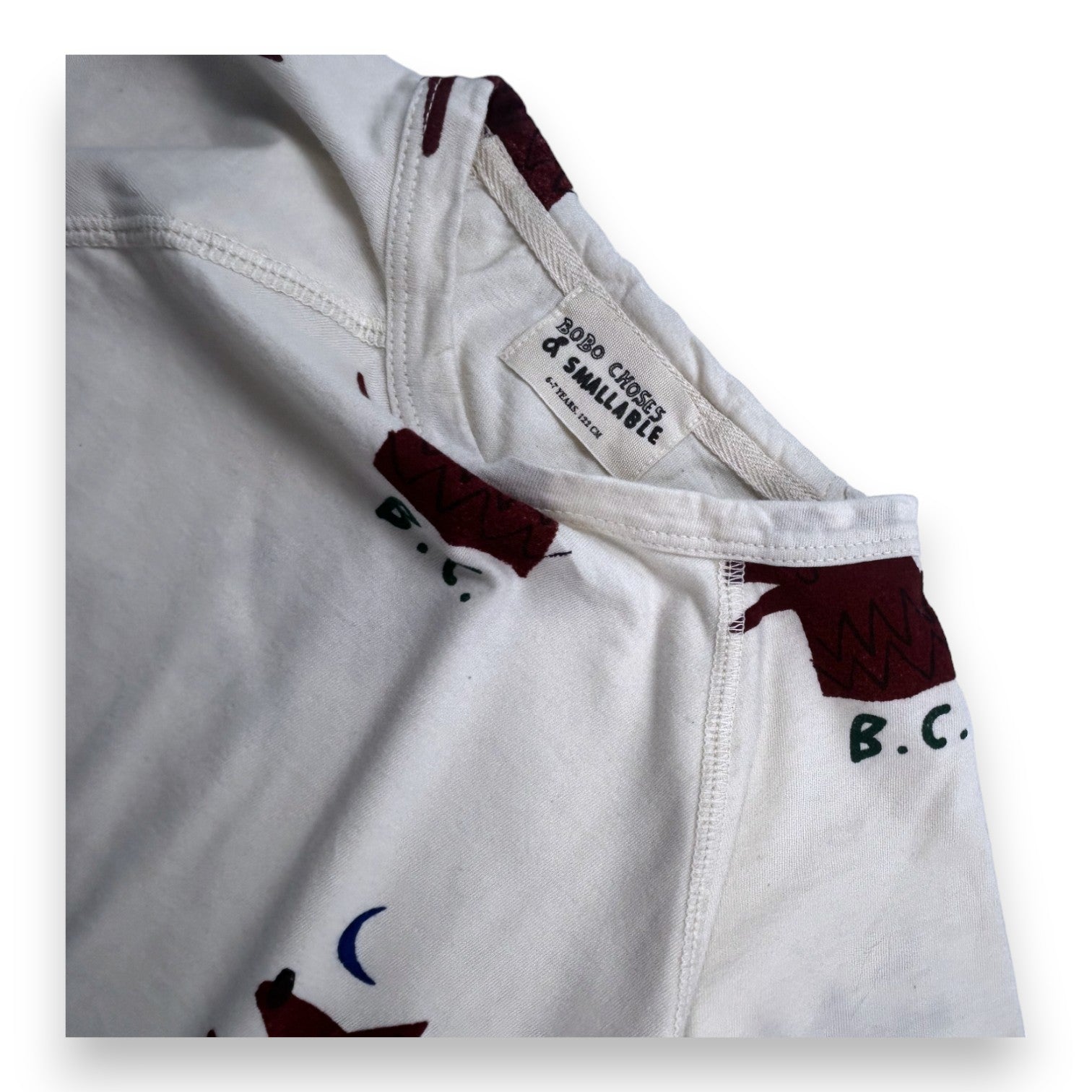 BOBO CHOSES & SMALLABLE - T-shirt blanc imprimé loups - 6 ans