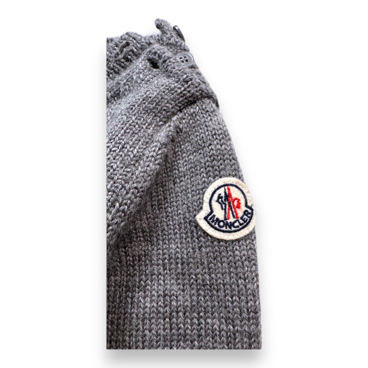 MONCLER - Pull gris à manches longues "M" - 3 mois