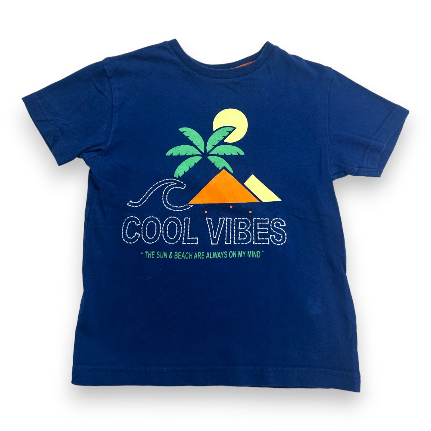 CYRILLUS - Embroidered blue T-shirt - 6 years