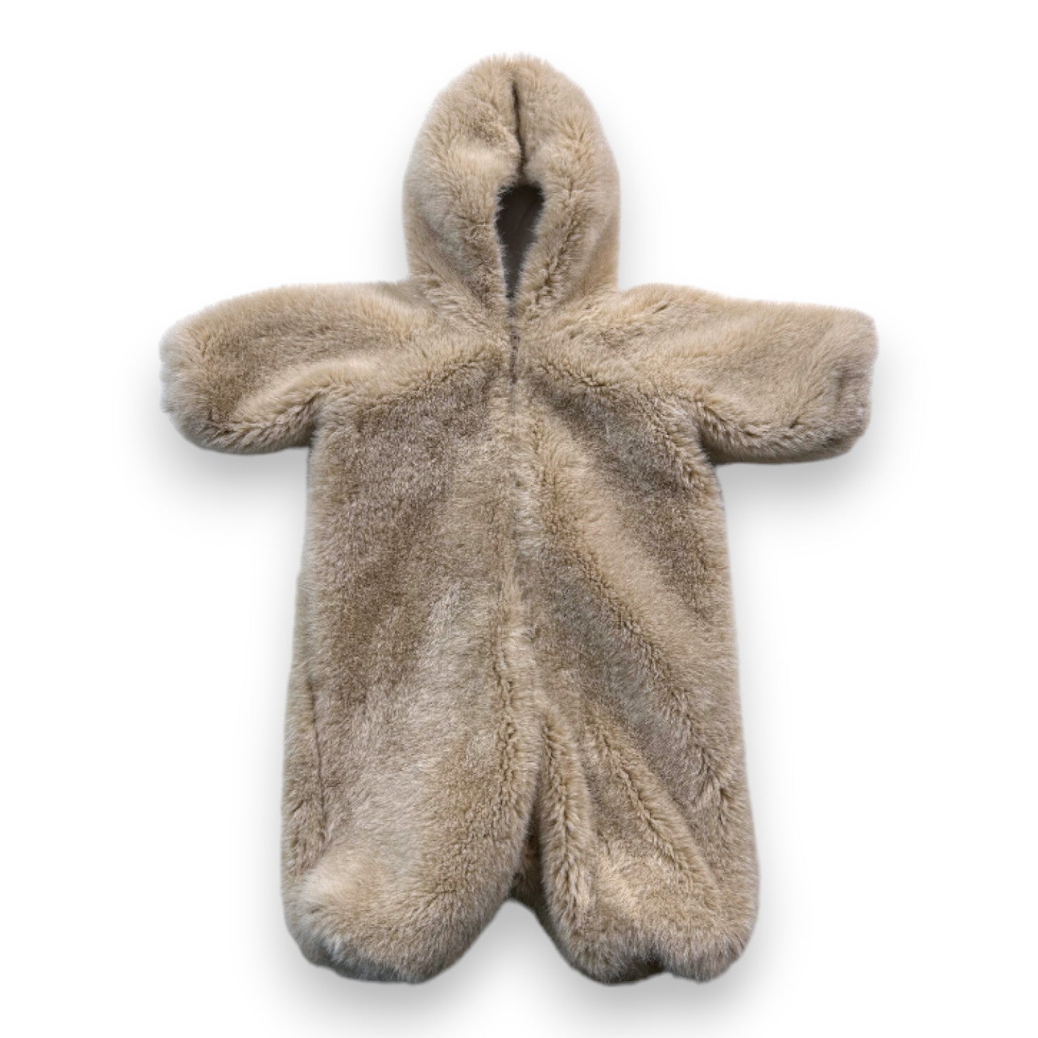 BONPOINT - Beige faux fur jumpsuit - 6 months