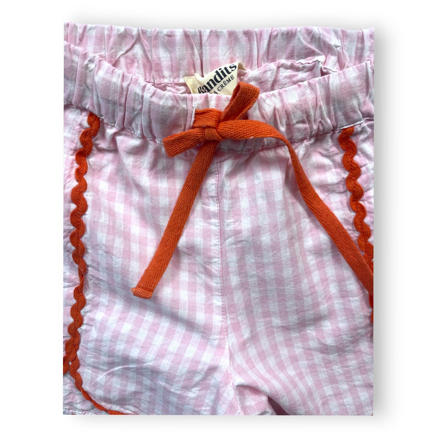 CREAM BANDITS - Rosa-weißes Gingham-Set - 8 Jahre alt
