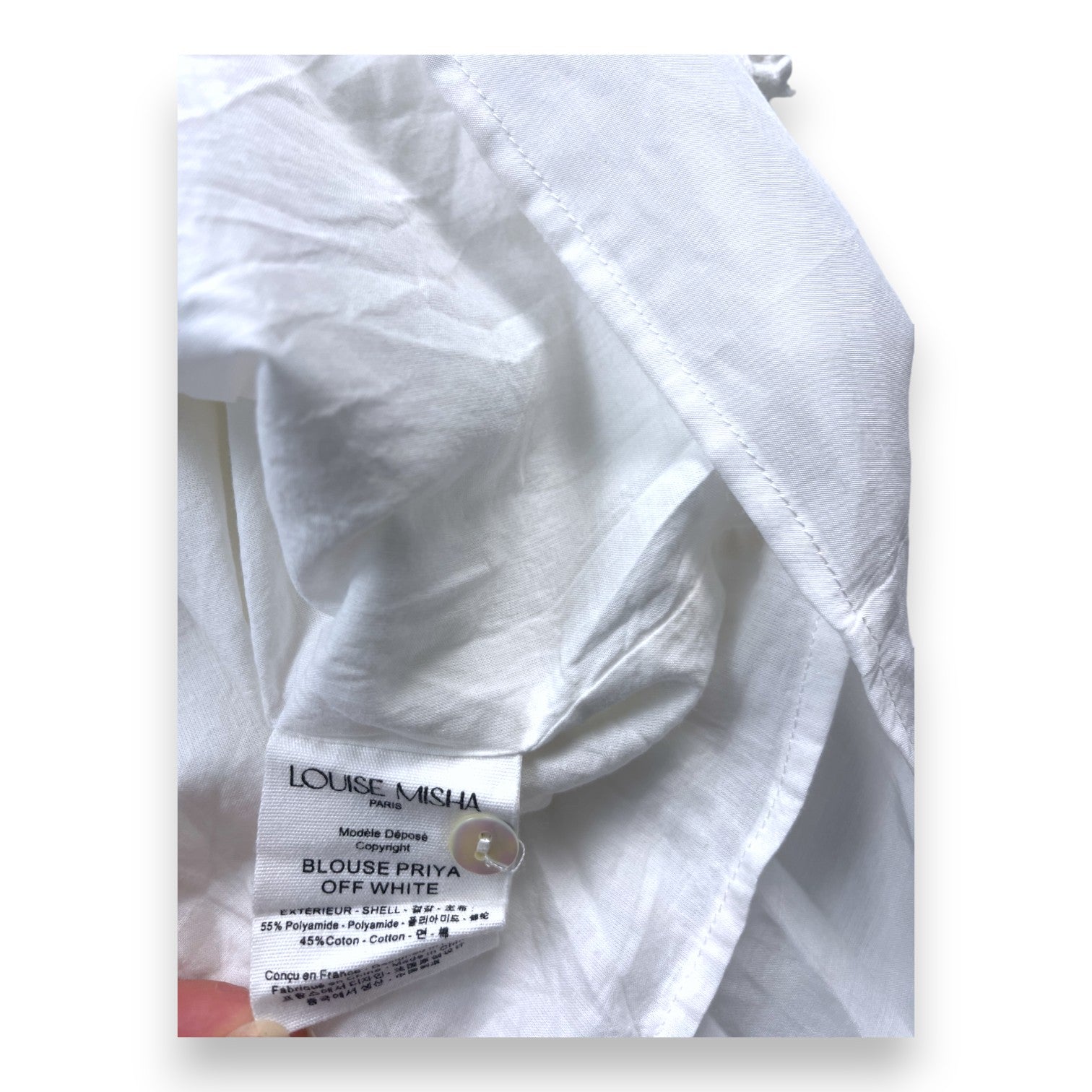 LOUISE MISHA - White blouse with lace details - 8 years