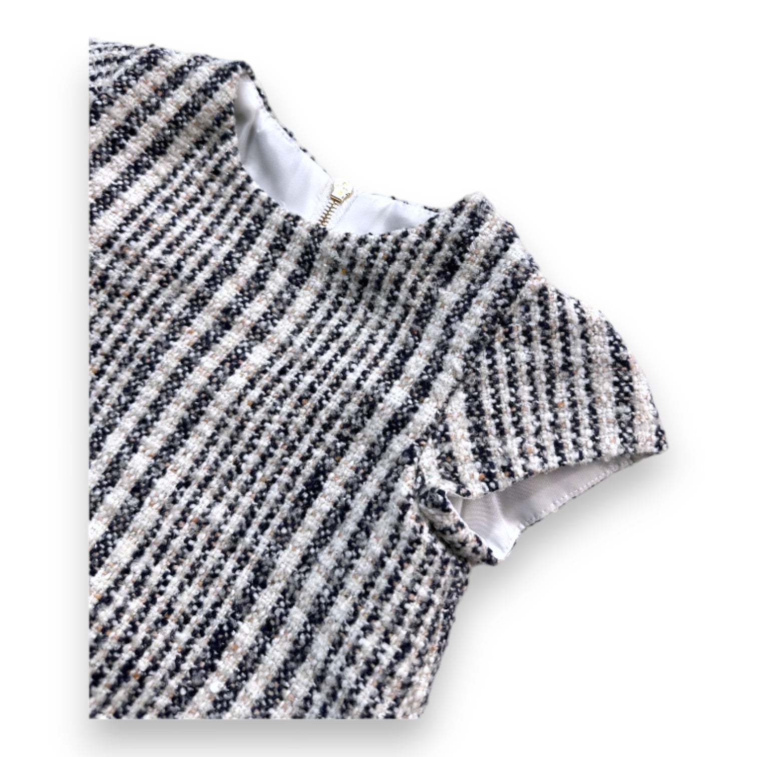 TARTINE & CHOCOLAT - Weißes und blaues Wollkleid - 18 Monate