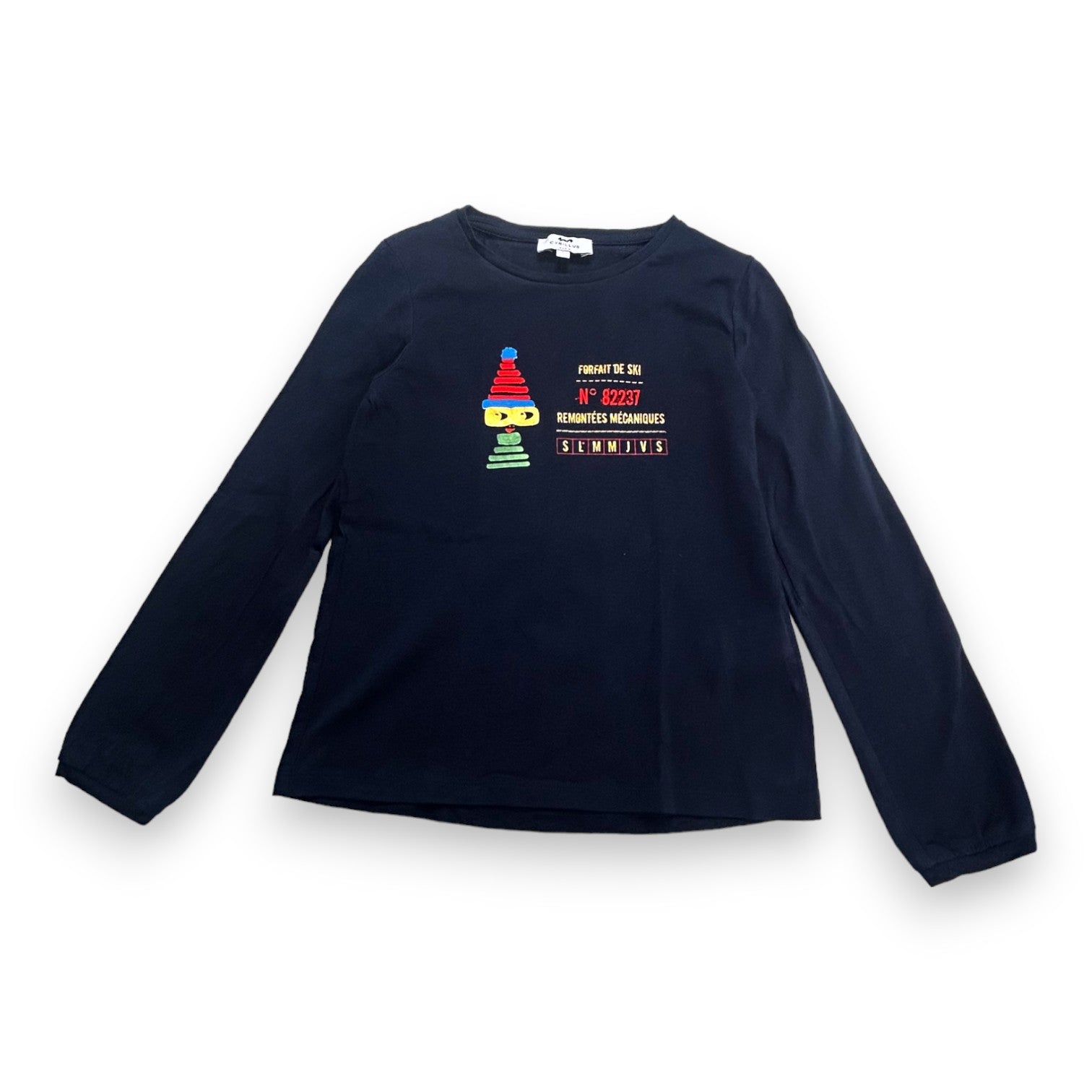 CYRILLUS - Blue long-sleeved T-shirt - 8 years