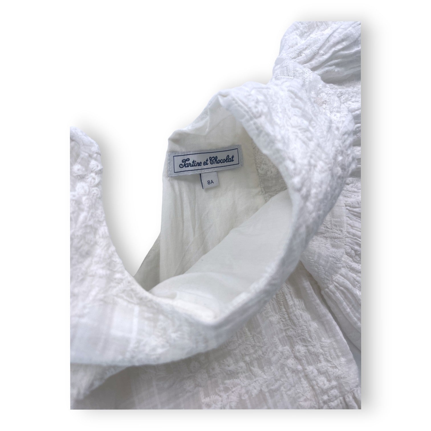 TARTINE & CHOCOLAT - Robe de cérémonie blanche à broderies - 8 ans