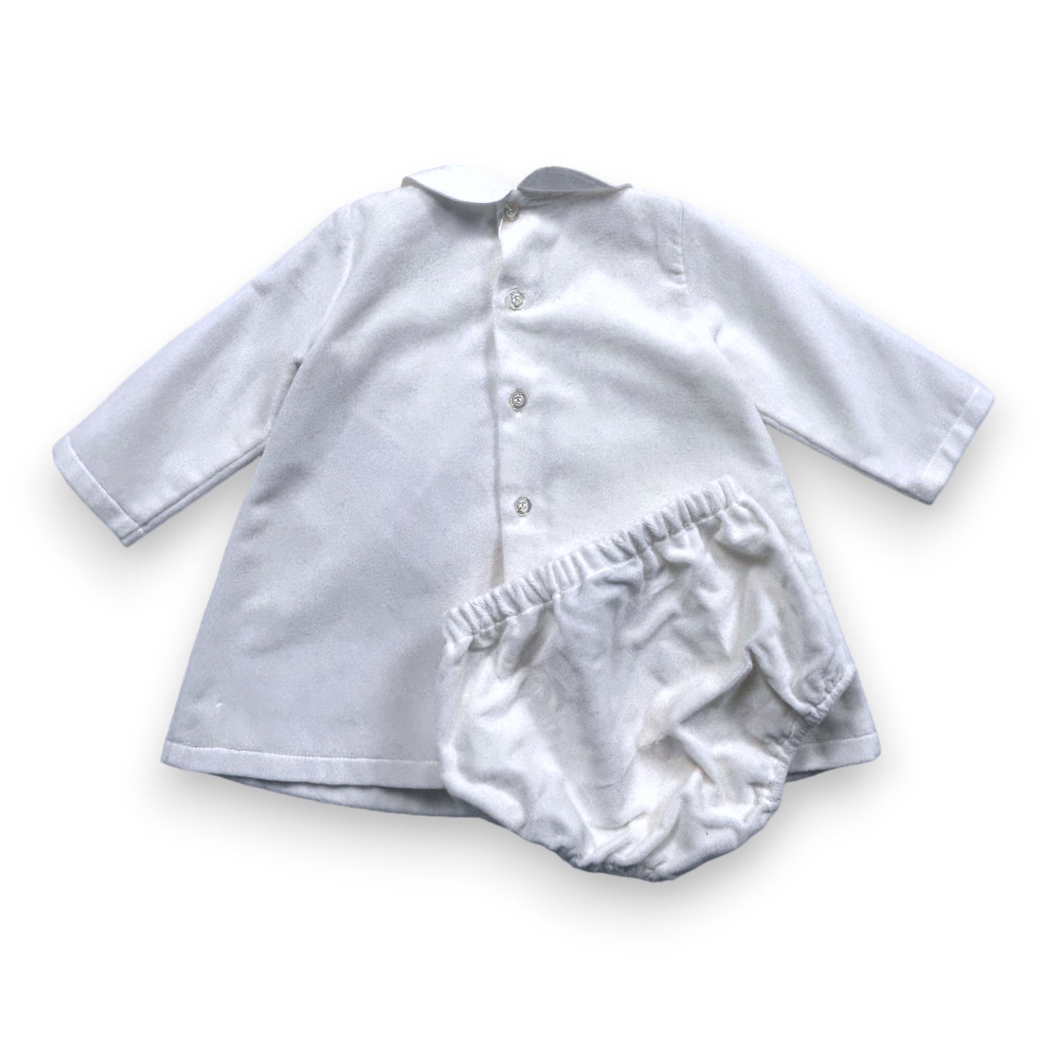 ARMANI - Set aus weißem Kleid und Bloomer - 6 Monate
