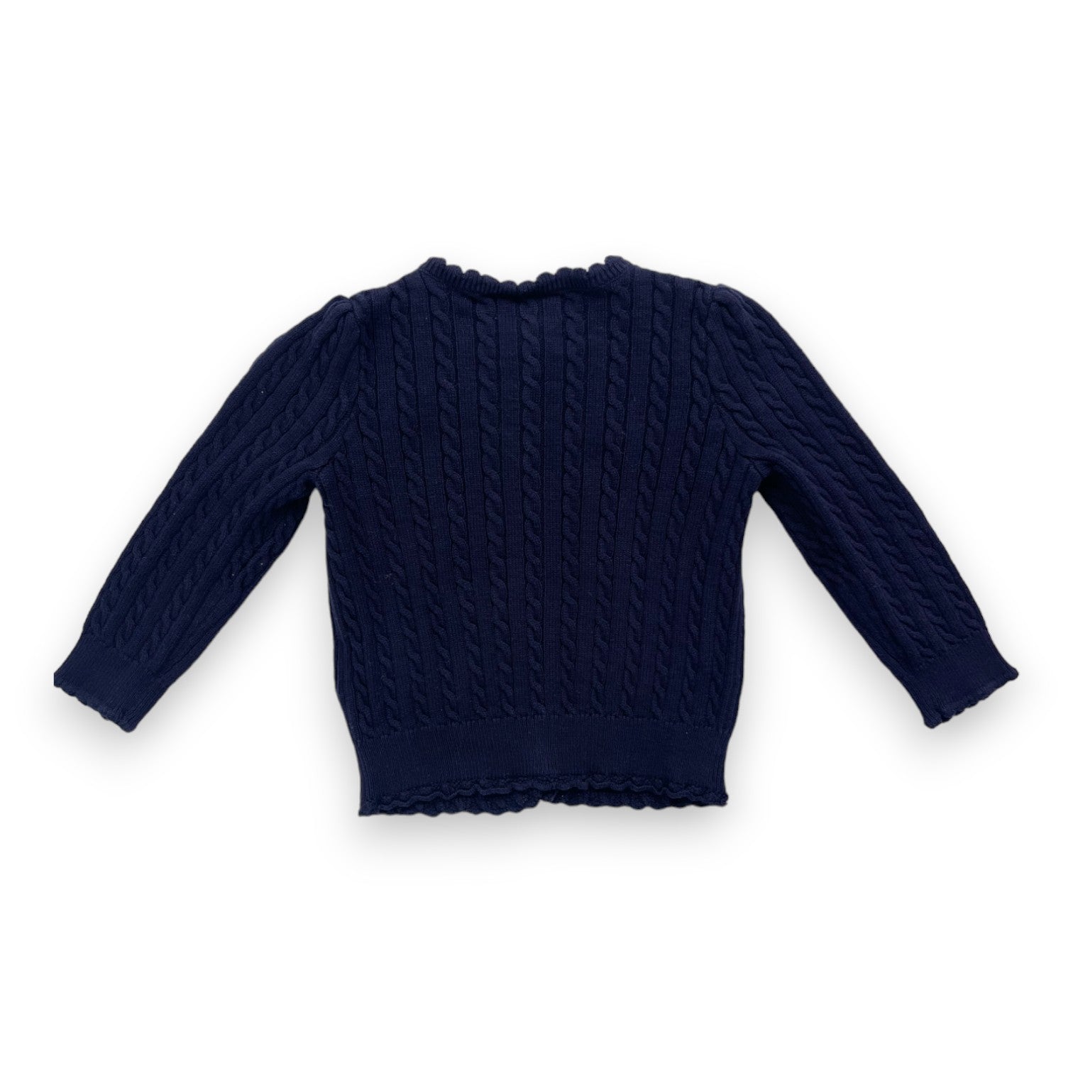 RALPH LAUREN - Navy blue cable-knit cardigan - 2 years